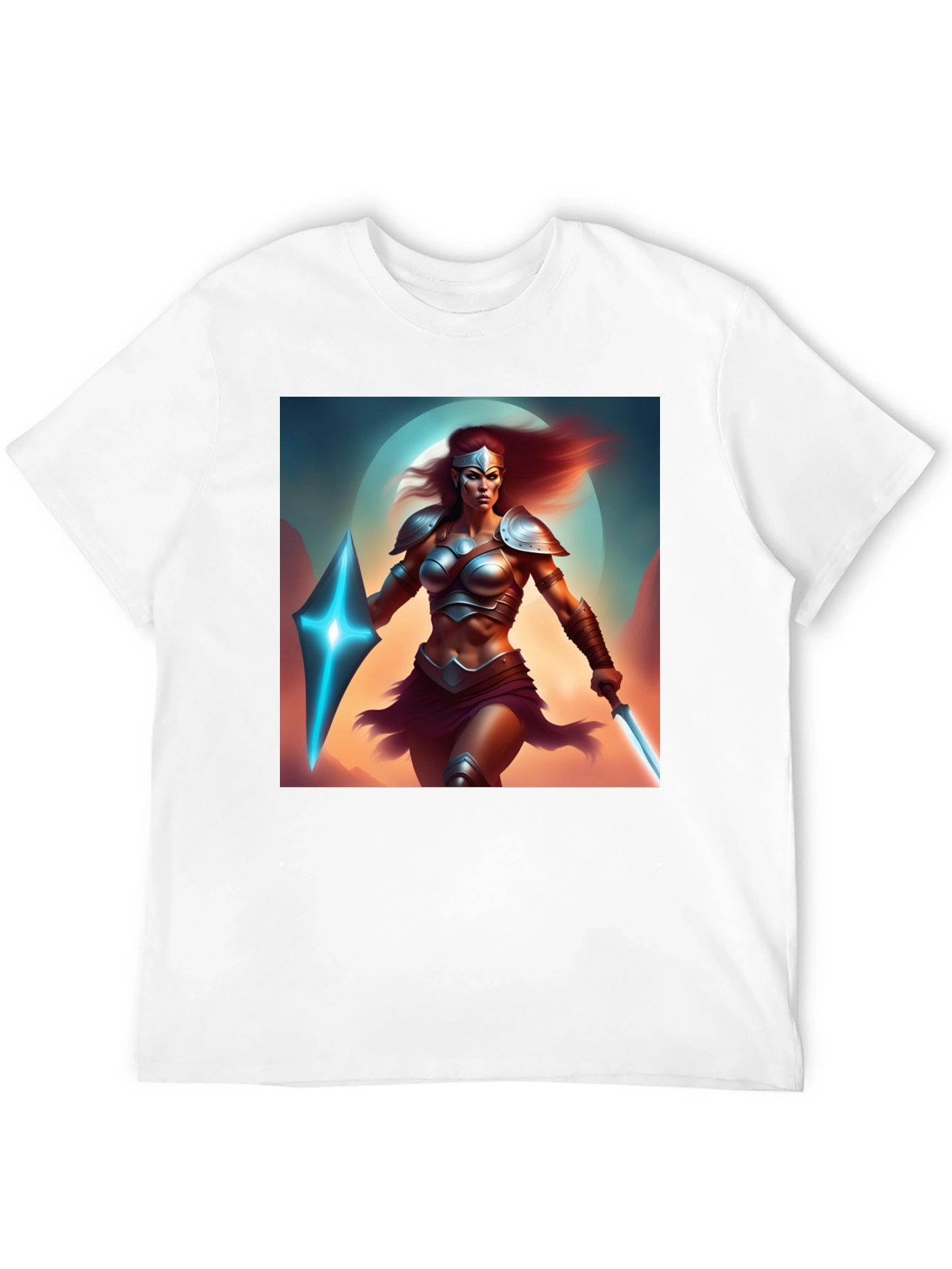Warrior Woman Graphic Black T-Shirt