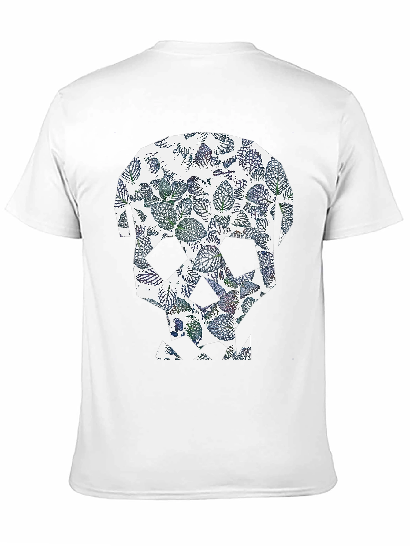 Leaf Skull Graphic Tee - Modern Print T-Shirt