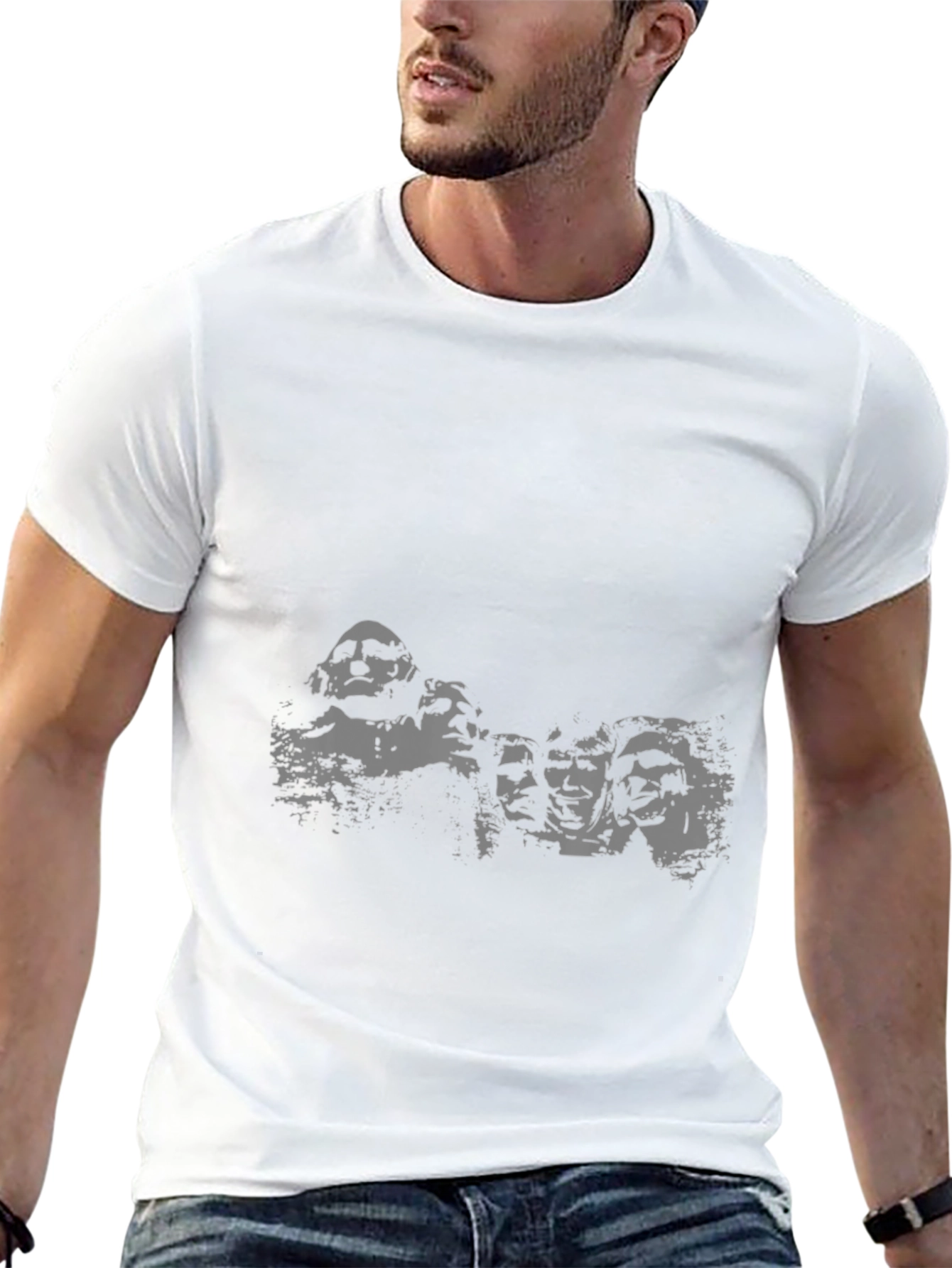 Mount Rushmore Mens Black Graphic Tee
