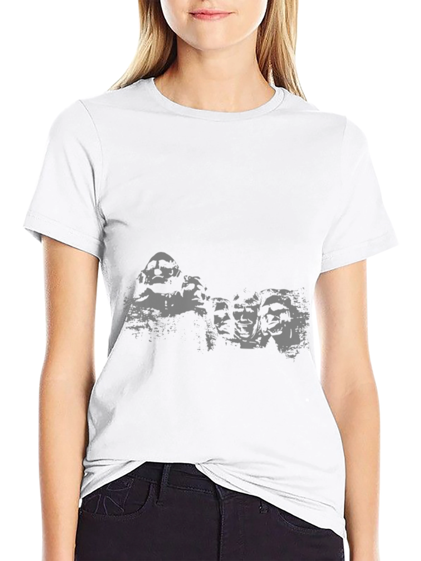 Mount Rushmore Mens Black Graphic Tee