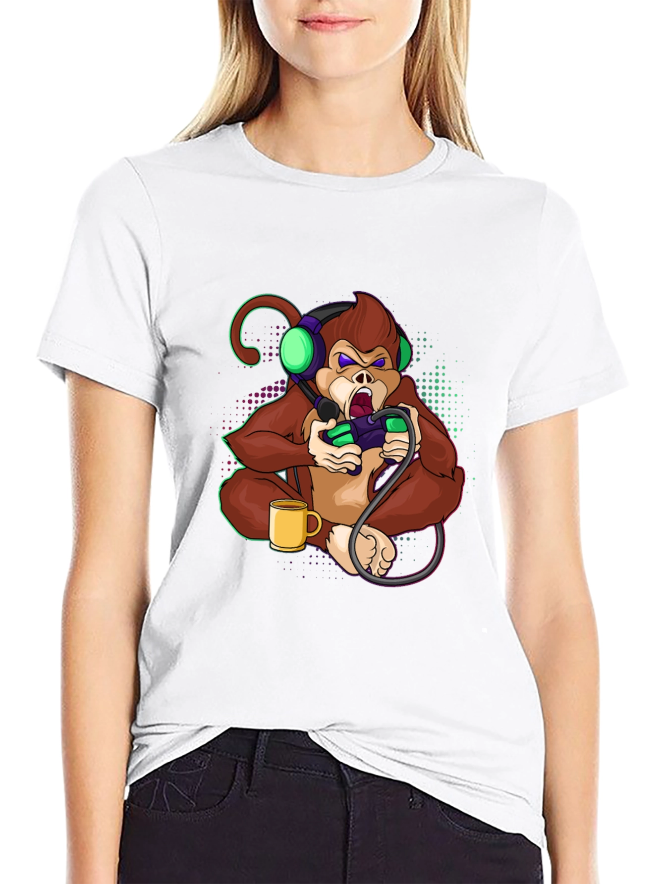 Gamer Monkey T-Shirt - Cool Graphic Tee