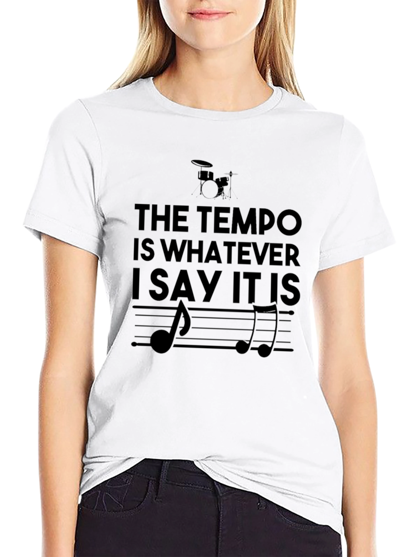 Tempo Drummer Black Graphic Tee