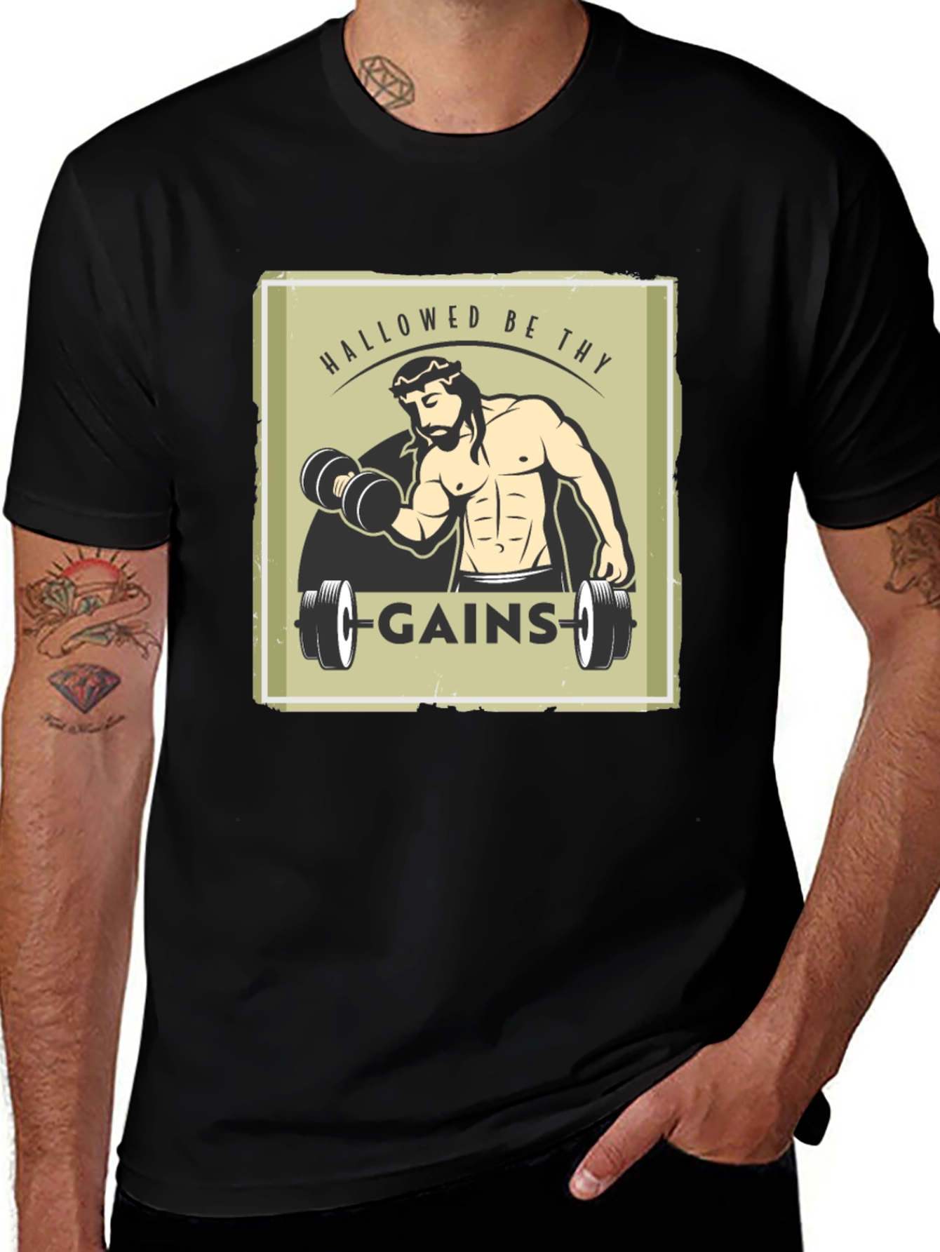 Hallowed Be Thy Gains Black T-Shirt