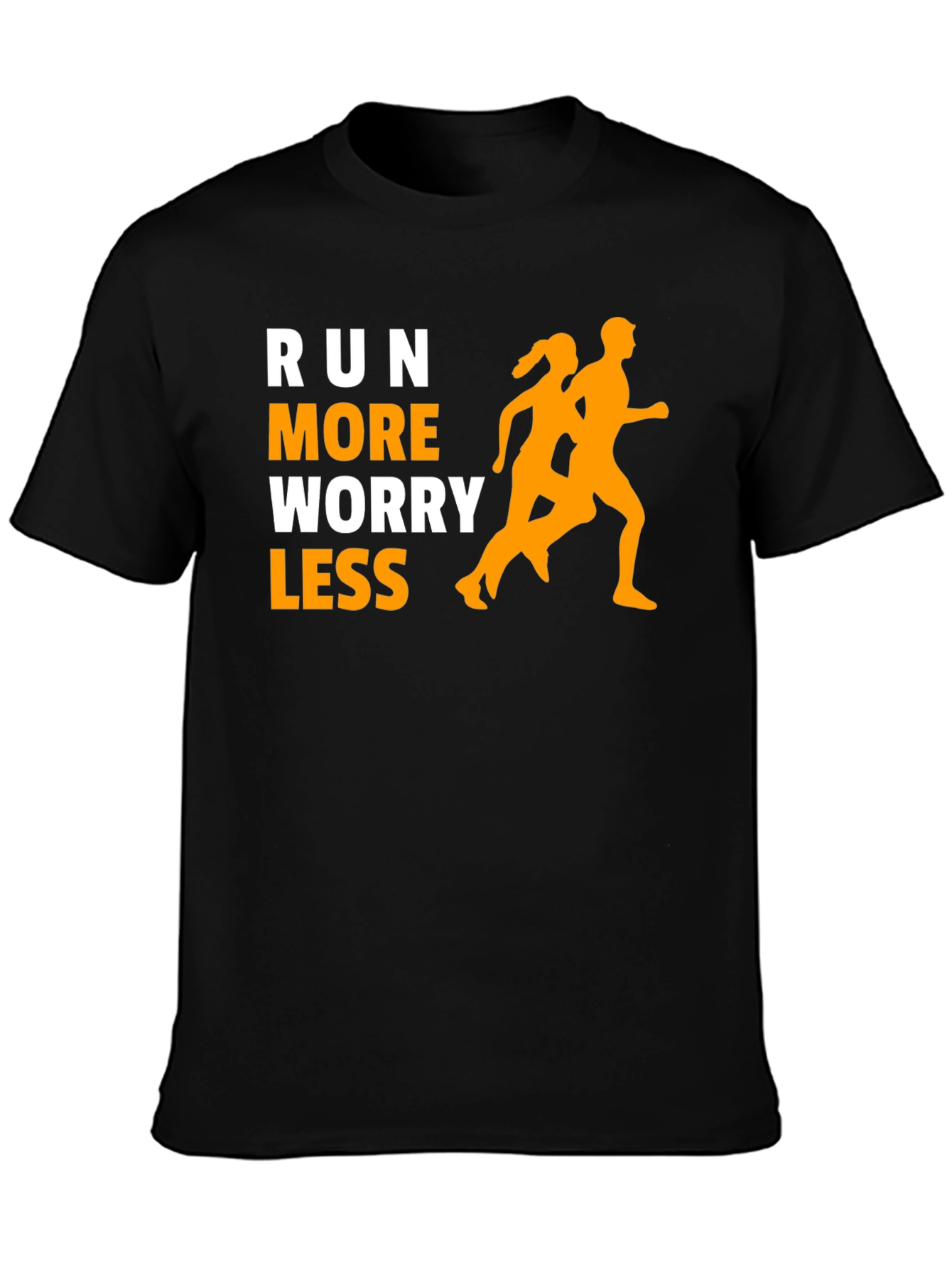 Run More Worry Less Graphic Tee