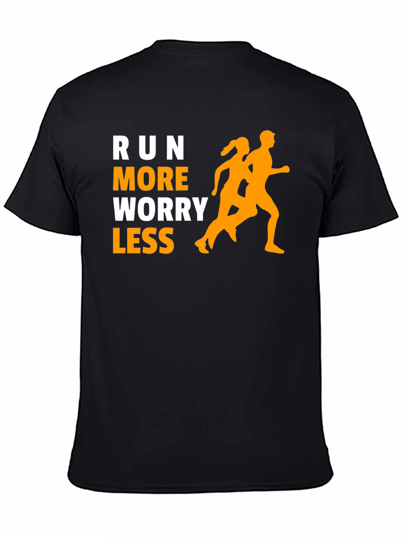 Run More Worry Less Graphic Tee
