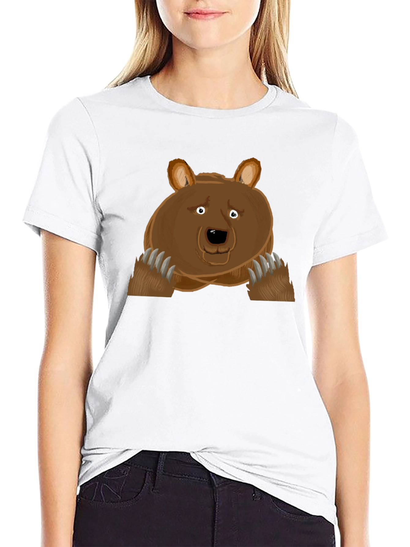 Funny Cartoon Bear Claw T-Shirt