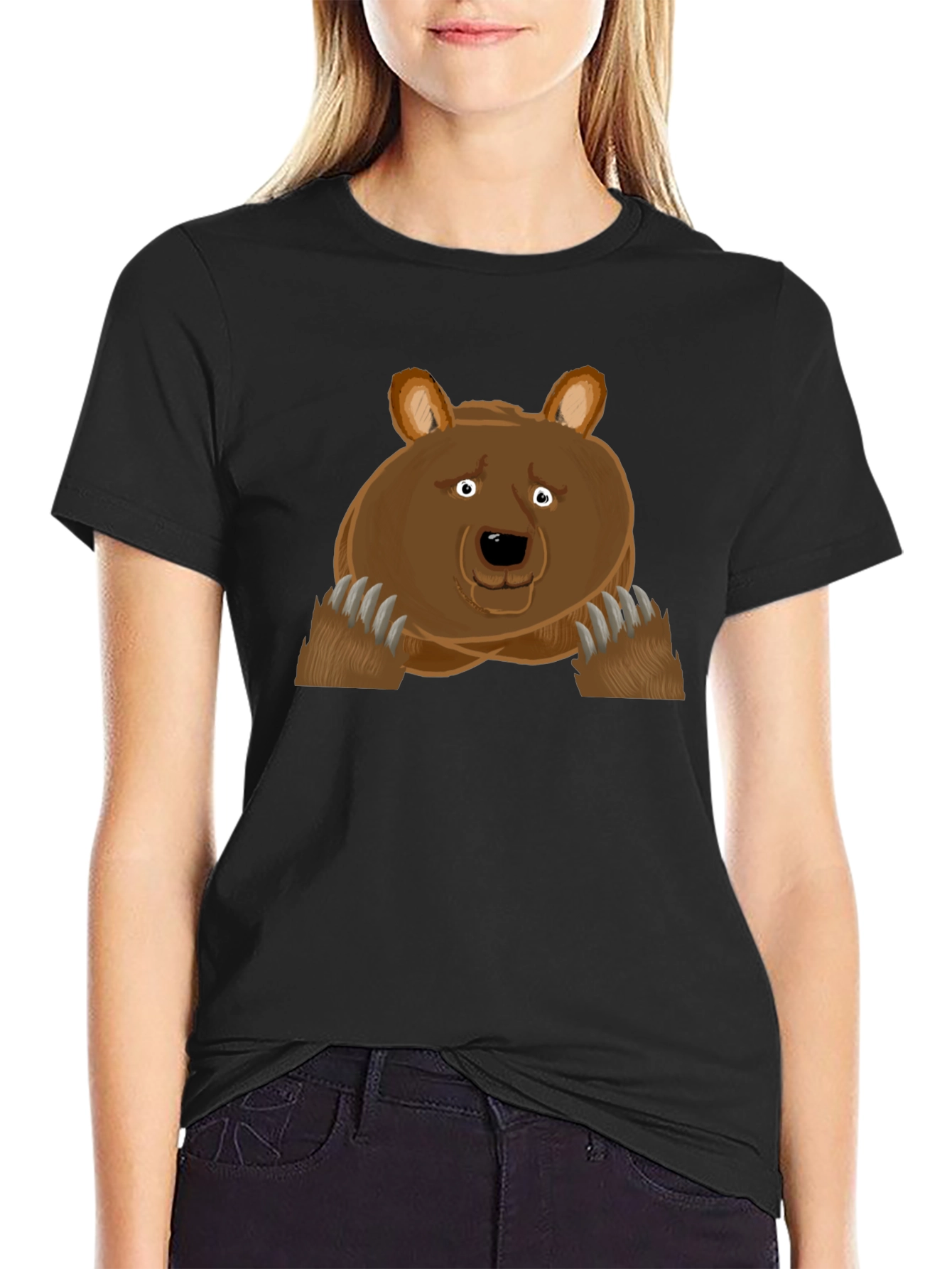 Funny Cartoon Bear Claw T-Shirt