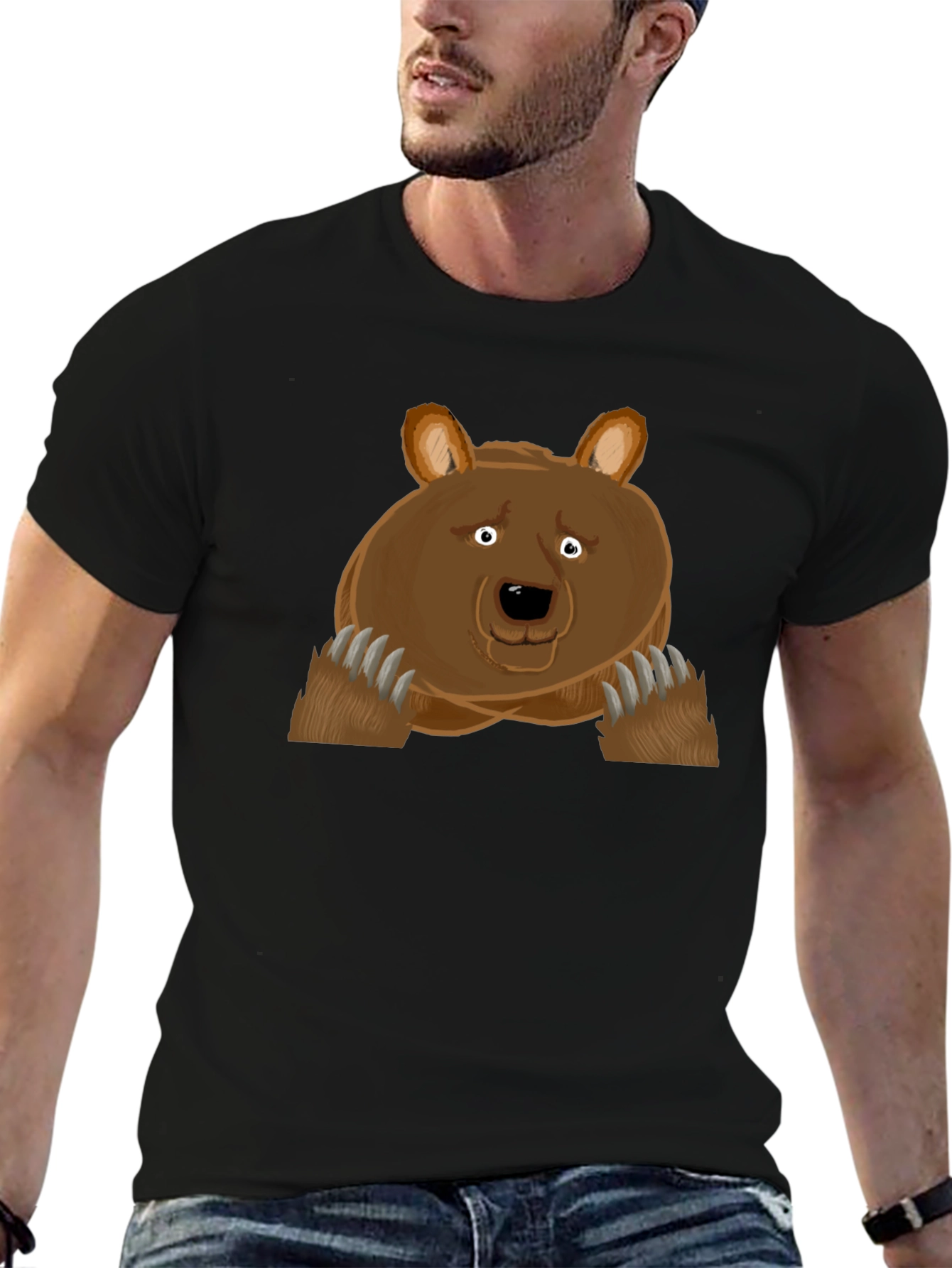 Funny Cartoon Bear Claw T-Shirt
