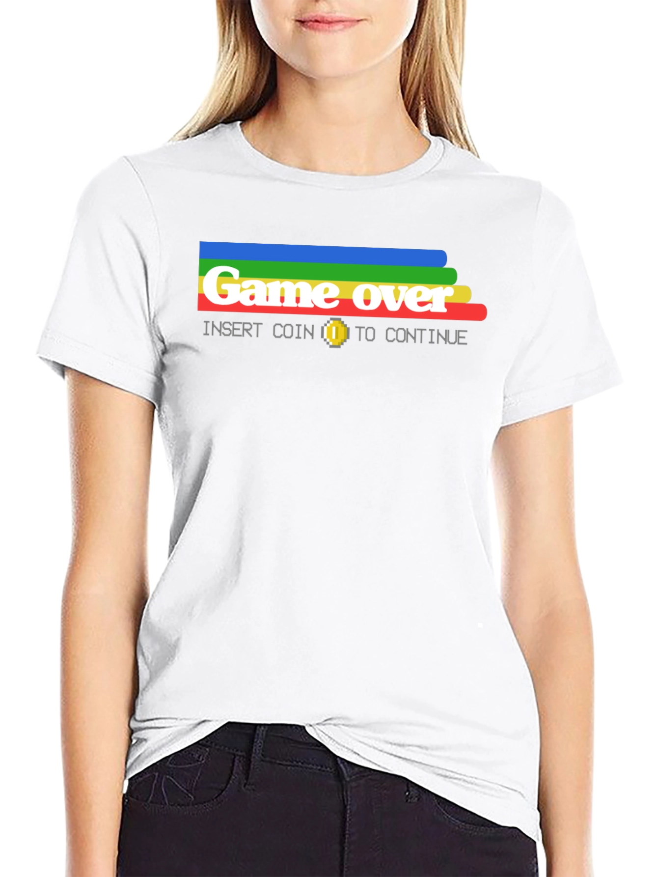 Retro Game Over T-Shirt - Insert Coin to Continue