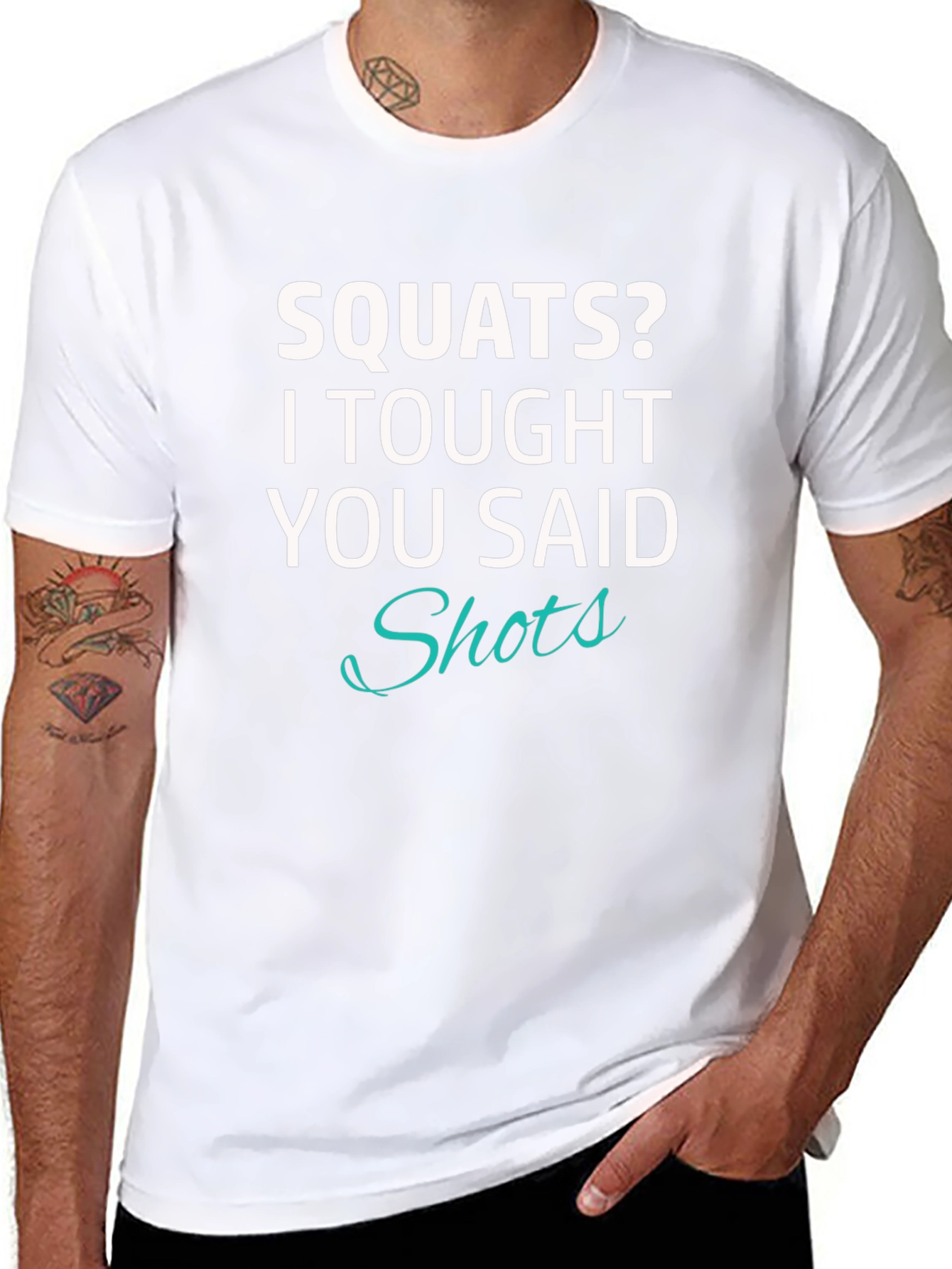Funny Squats? Shots T-Shirt - Gym & Party Ready!