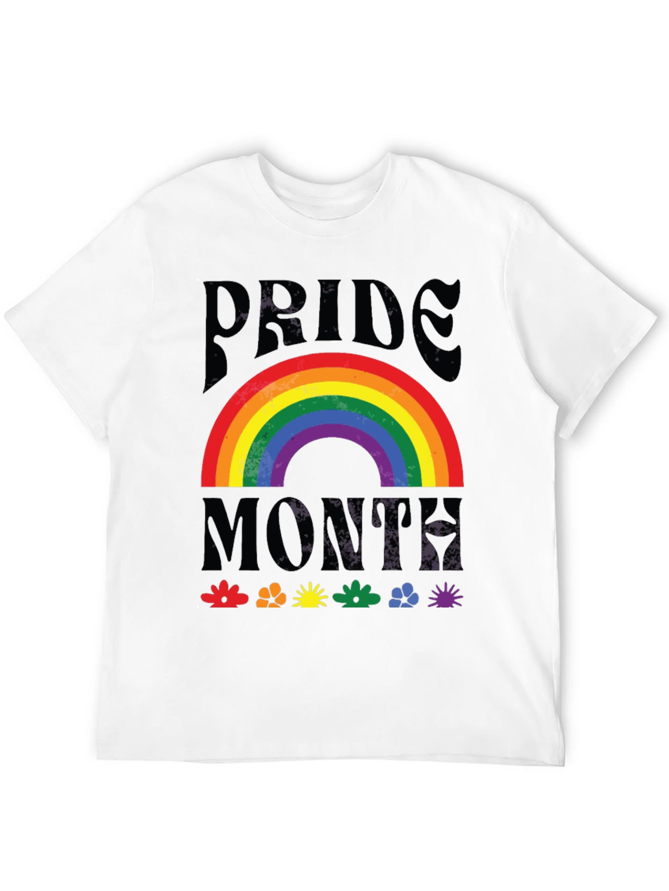 Pride Month Rainbow Graphic T-Shirt