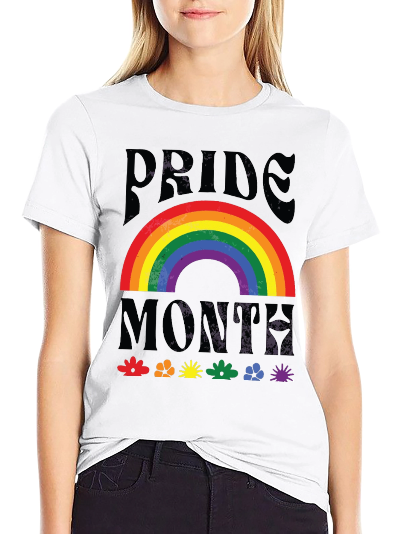 Pride Month Rainbow Graphic T-Shirt