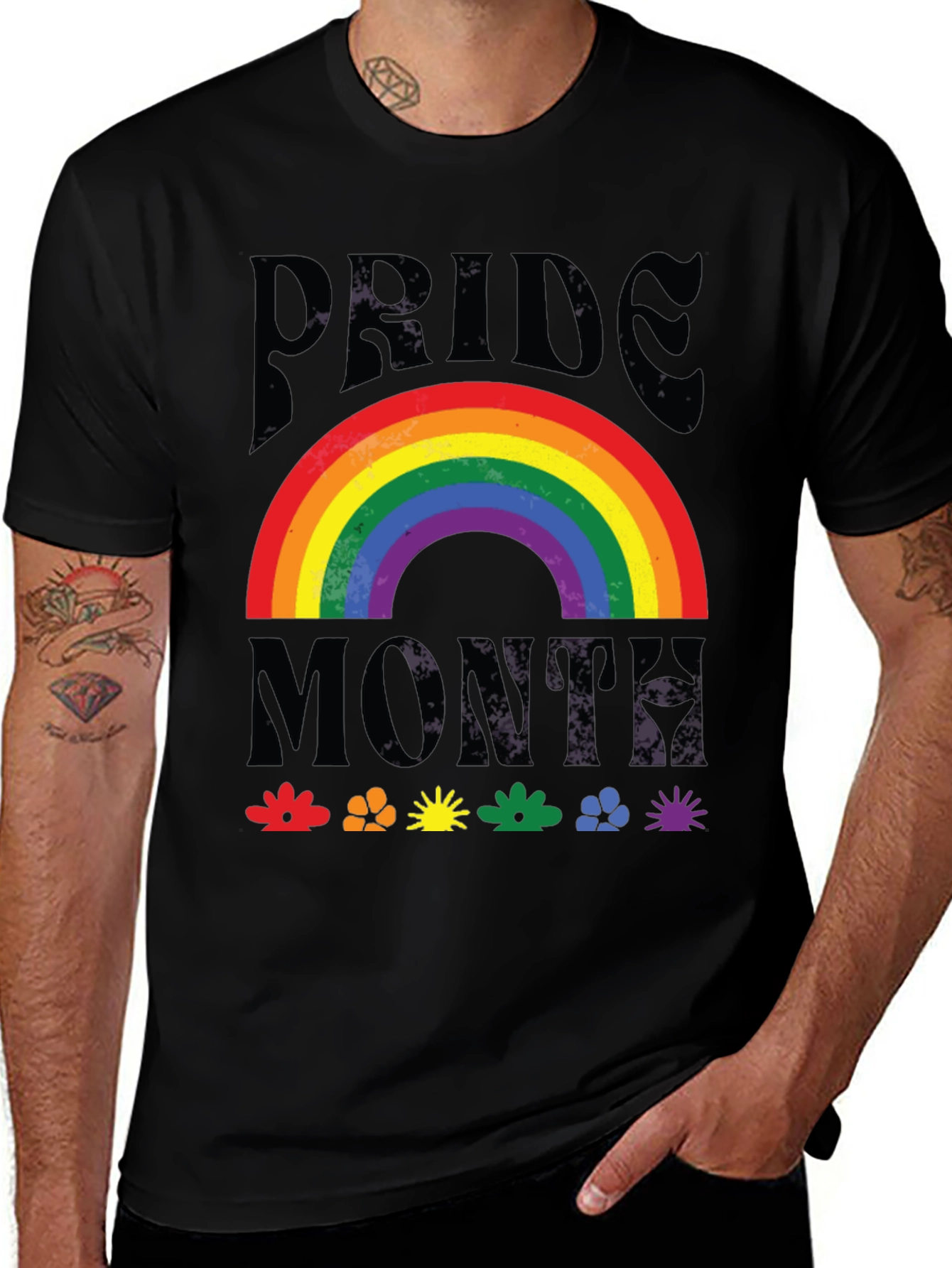 Pride Month Rainbow Graphic T-Shirt