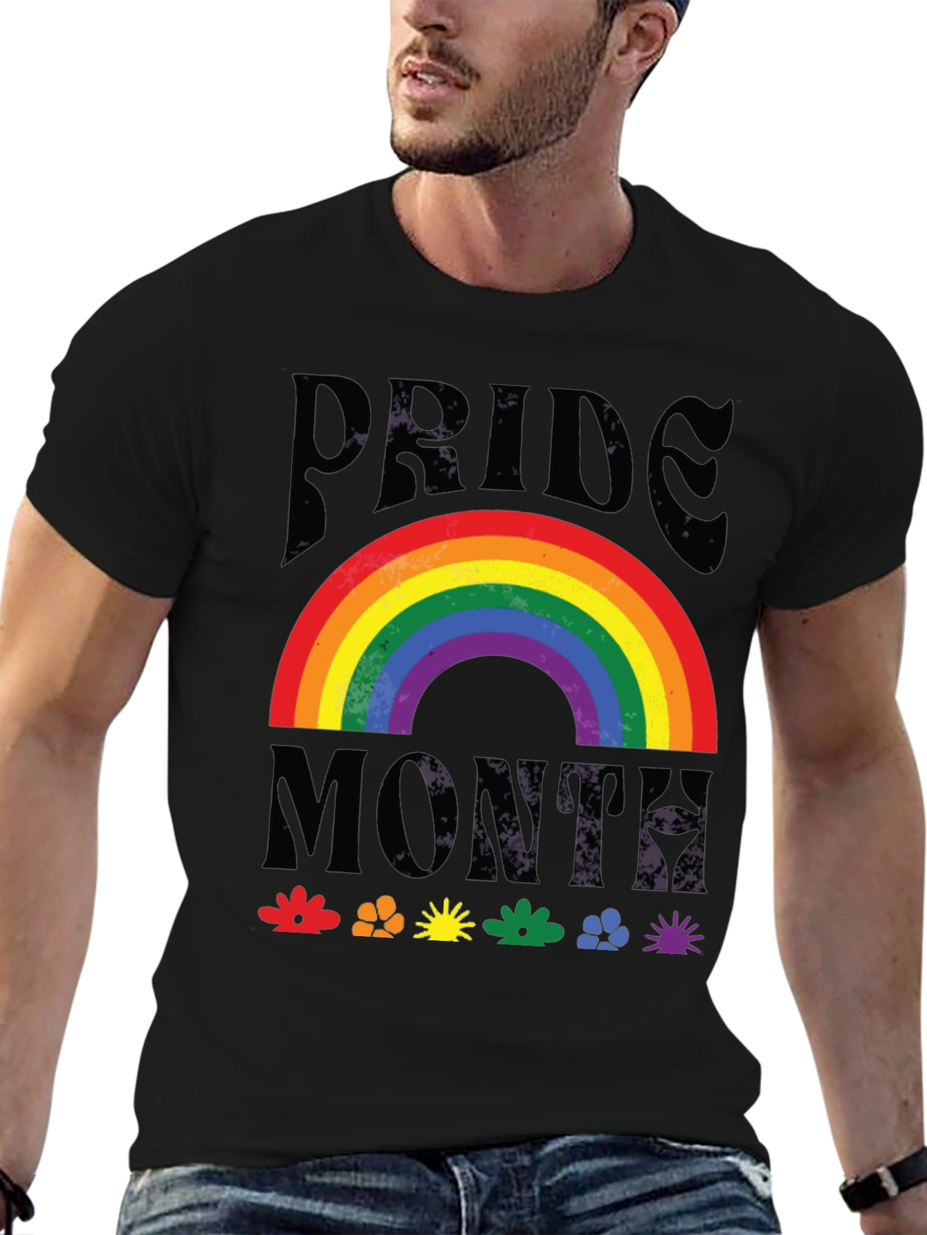 Pride Month Rainbow Graphic T-Shirt