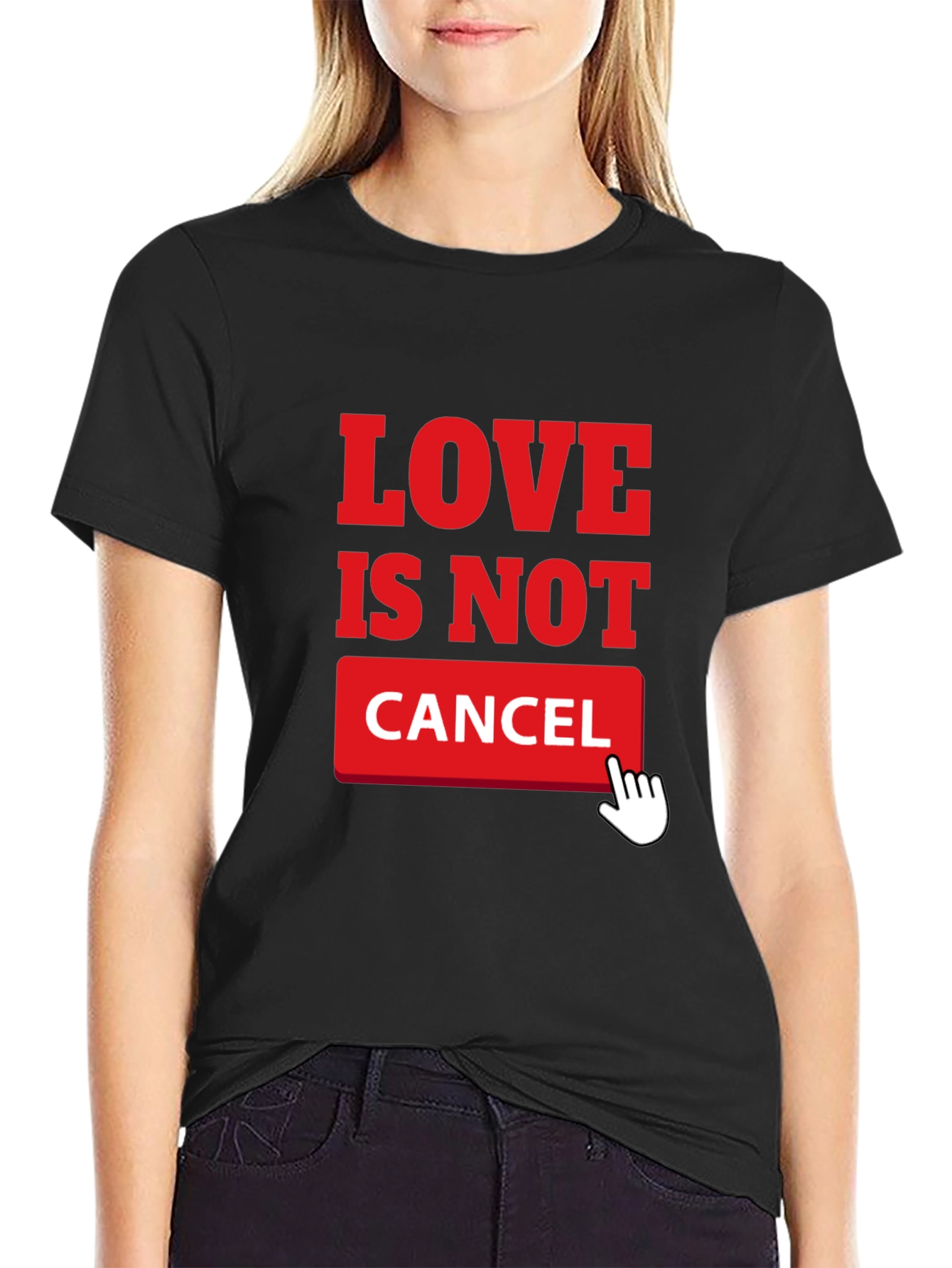 Love Is Not Cancel T-Shirt - Black Graphic Tee