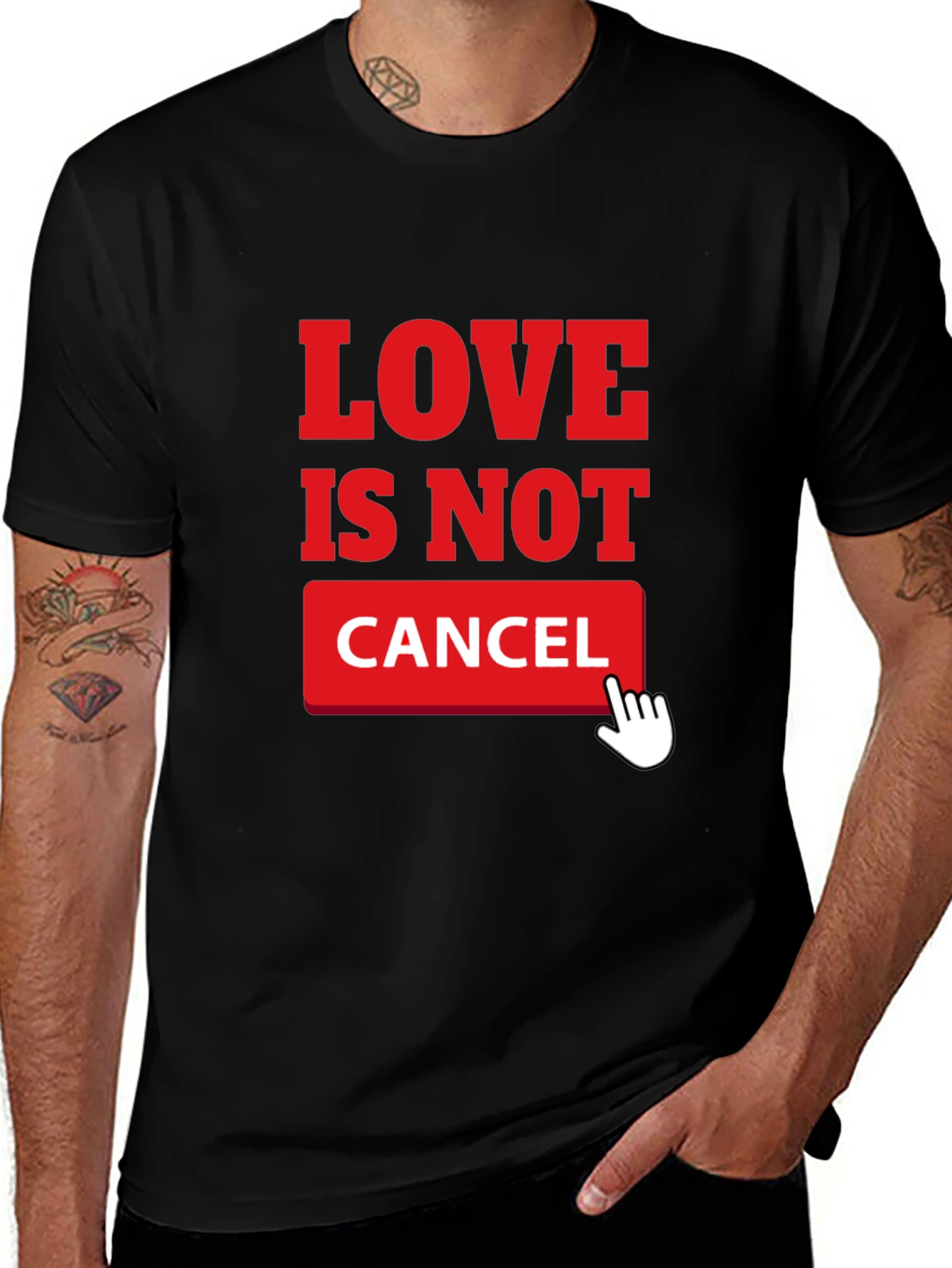 Love Is Not Cancel T-Shirt - Black Graphic Tee