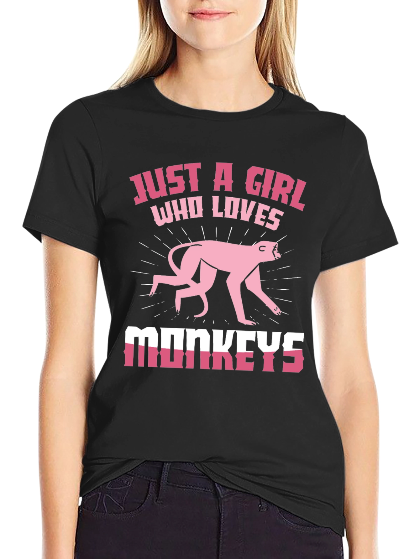 Just a Girl Who Loves Monkeys T-Shirt