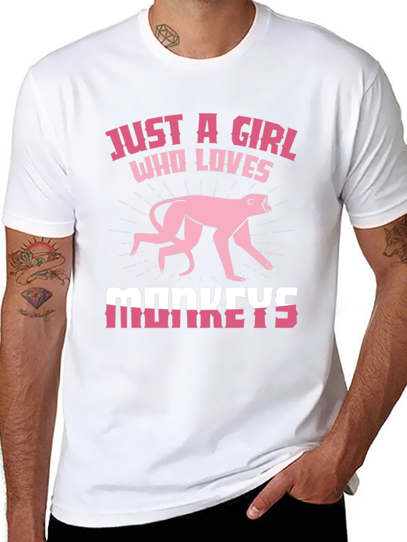Just a Girl Who Loves Monkeys T-Shirt