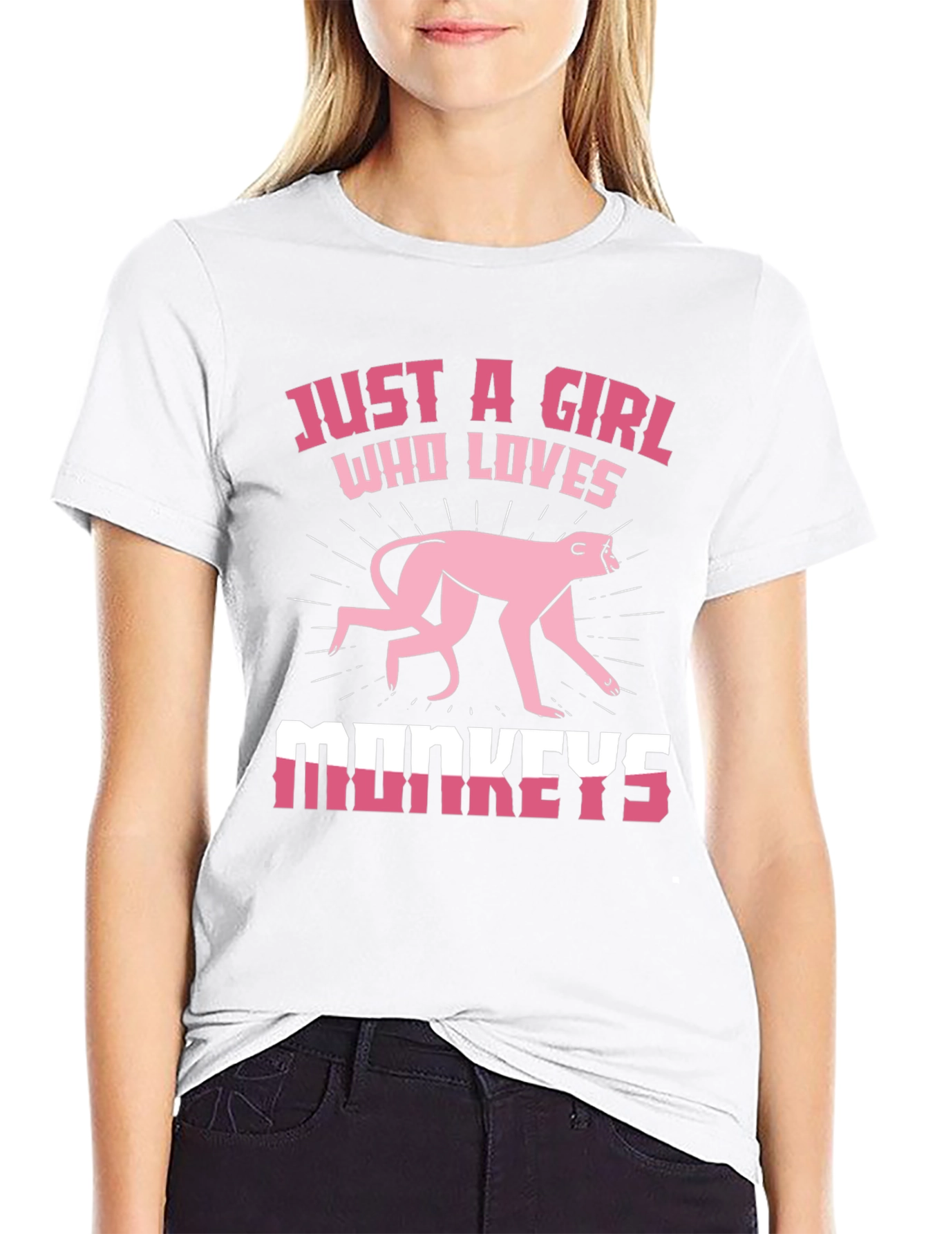Just a Girl Who Loves Monkeys T-Shirt