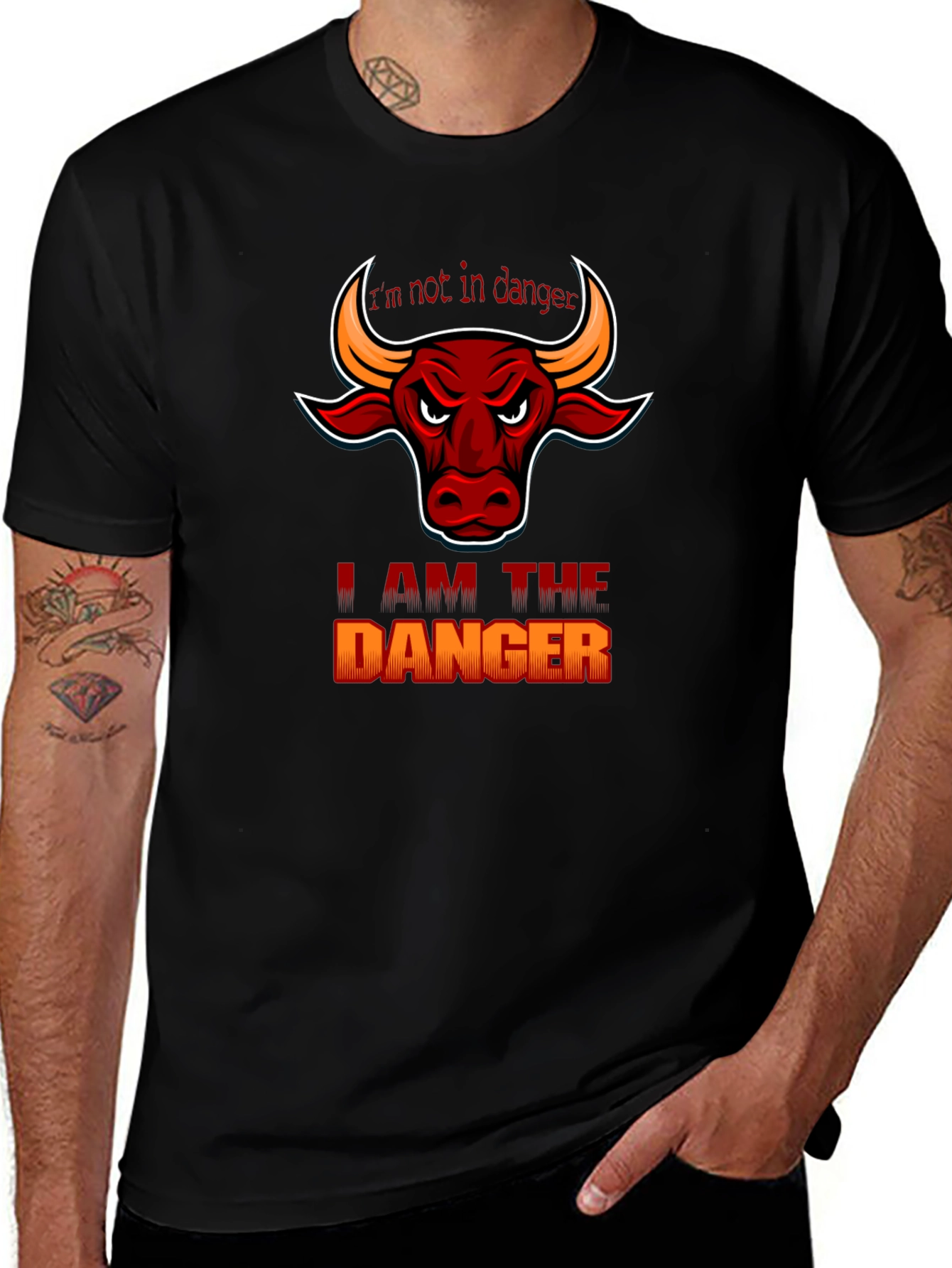 I Am The Danger Graphic T-Shirt - Bull Design