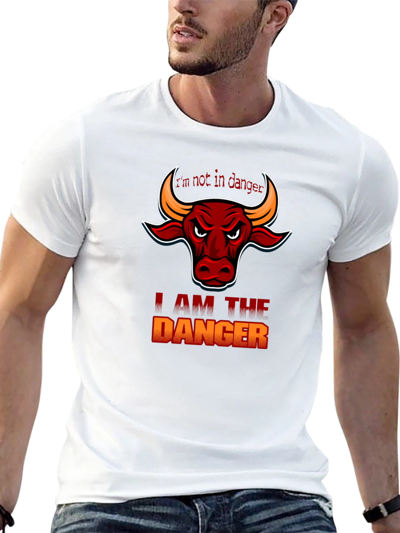 I Am The Danger Graphic T-Shirt - Bull Design
