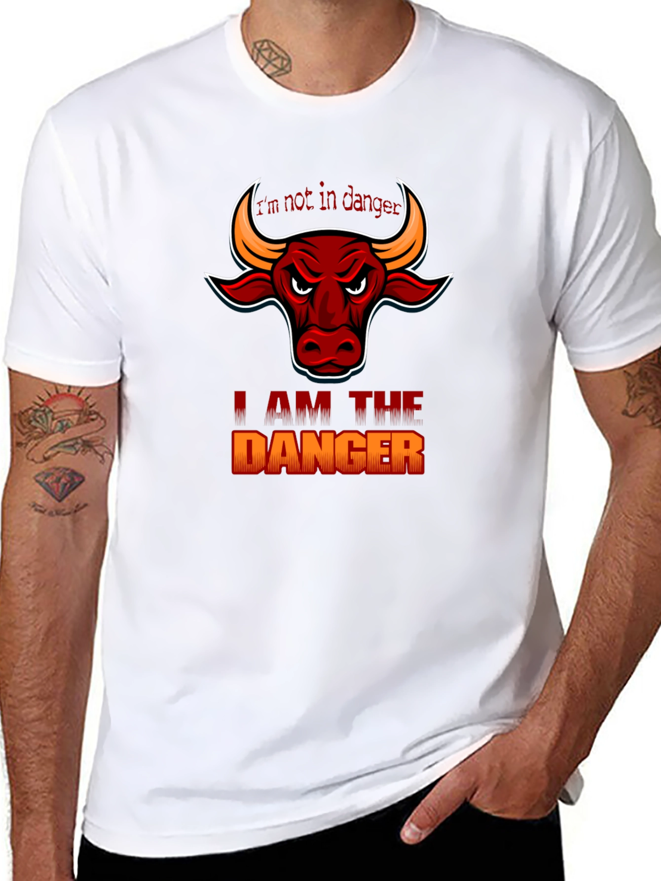 I Am The Danger Graphic T-Shirt - Bull Design