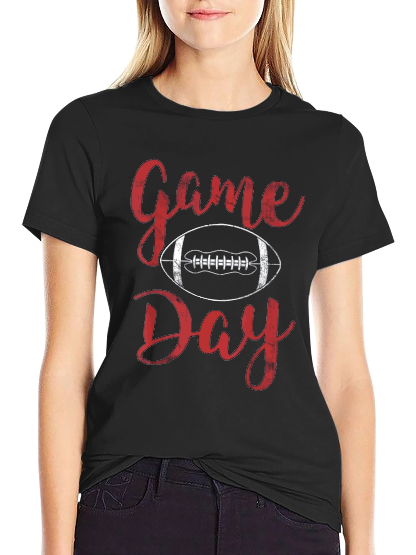 Game Day Football T-Shirt - Black