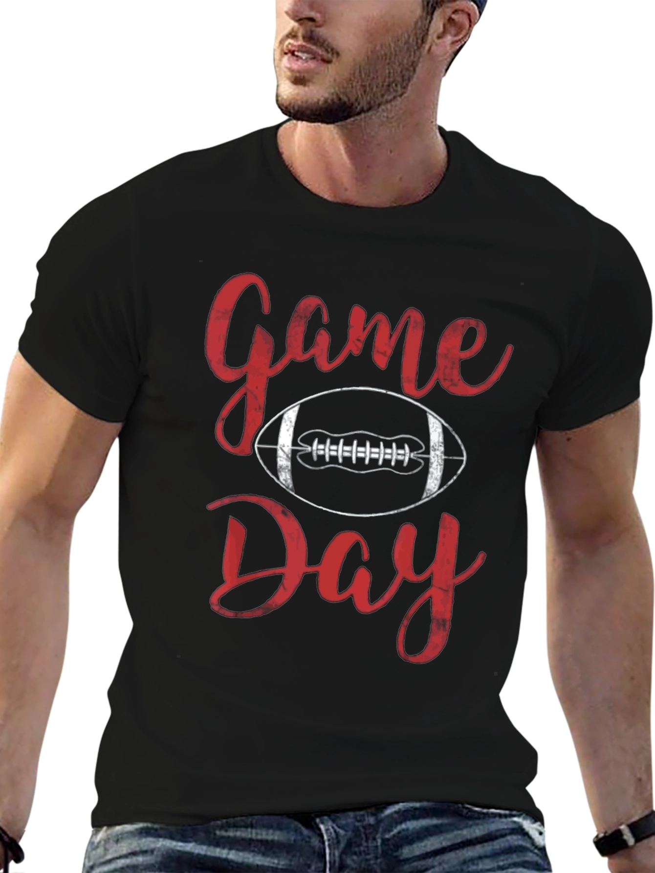 Game Day Football T-Shirt - Black