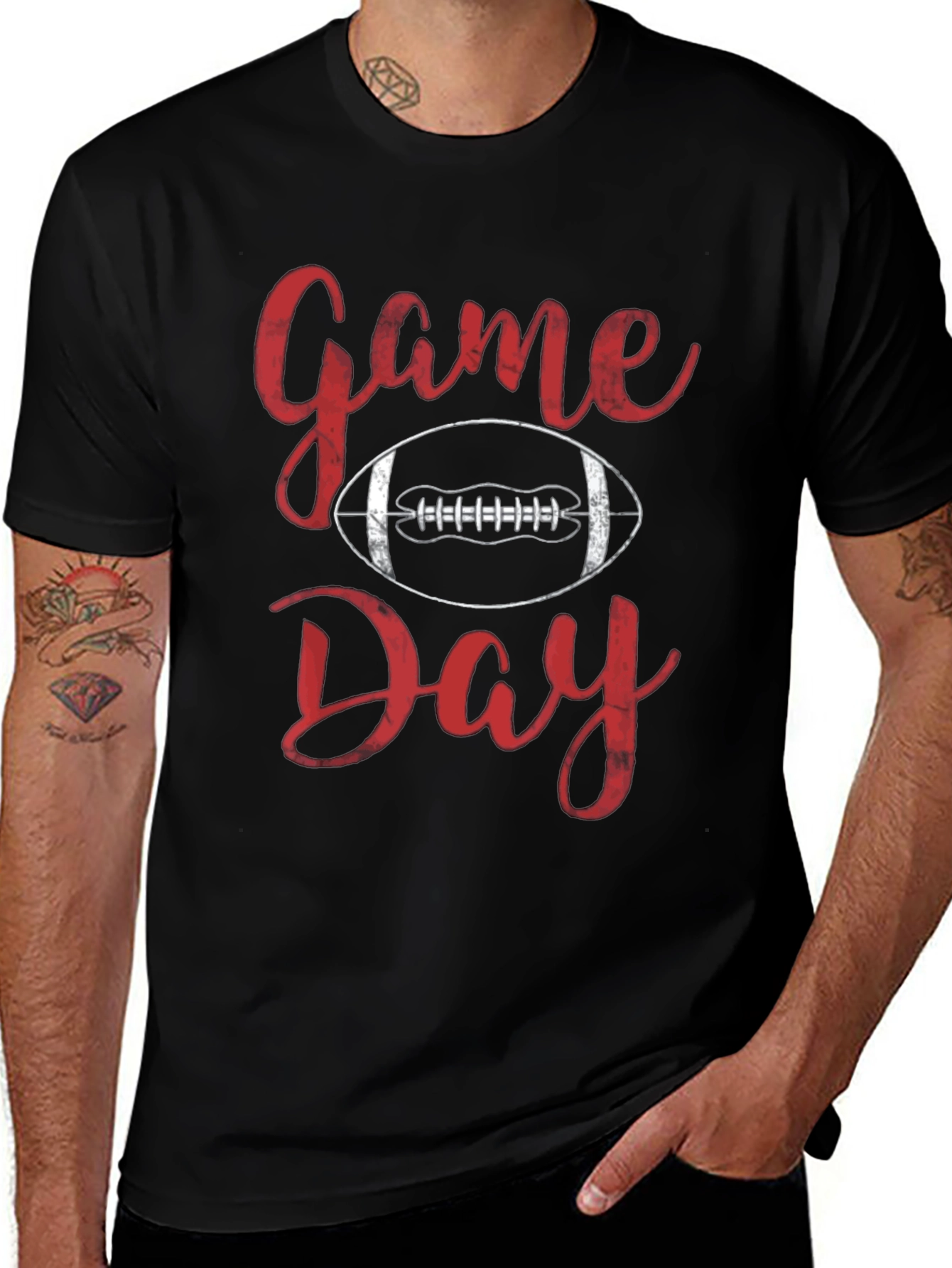 Game Day Football T-Shirt - Black