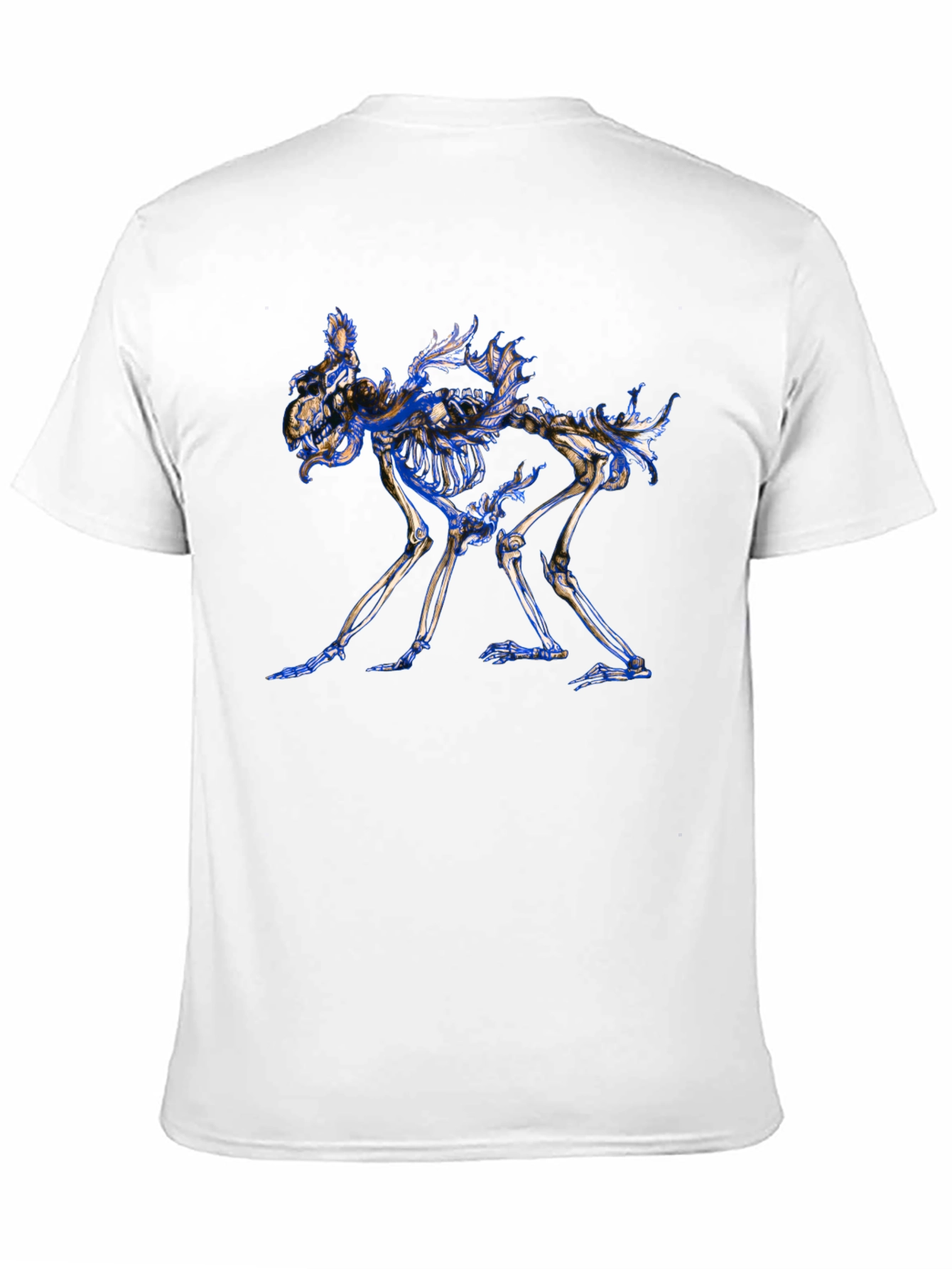 Skeleton Dog Graphic Tee - Unique Art T-Shirt