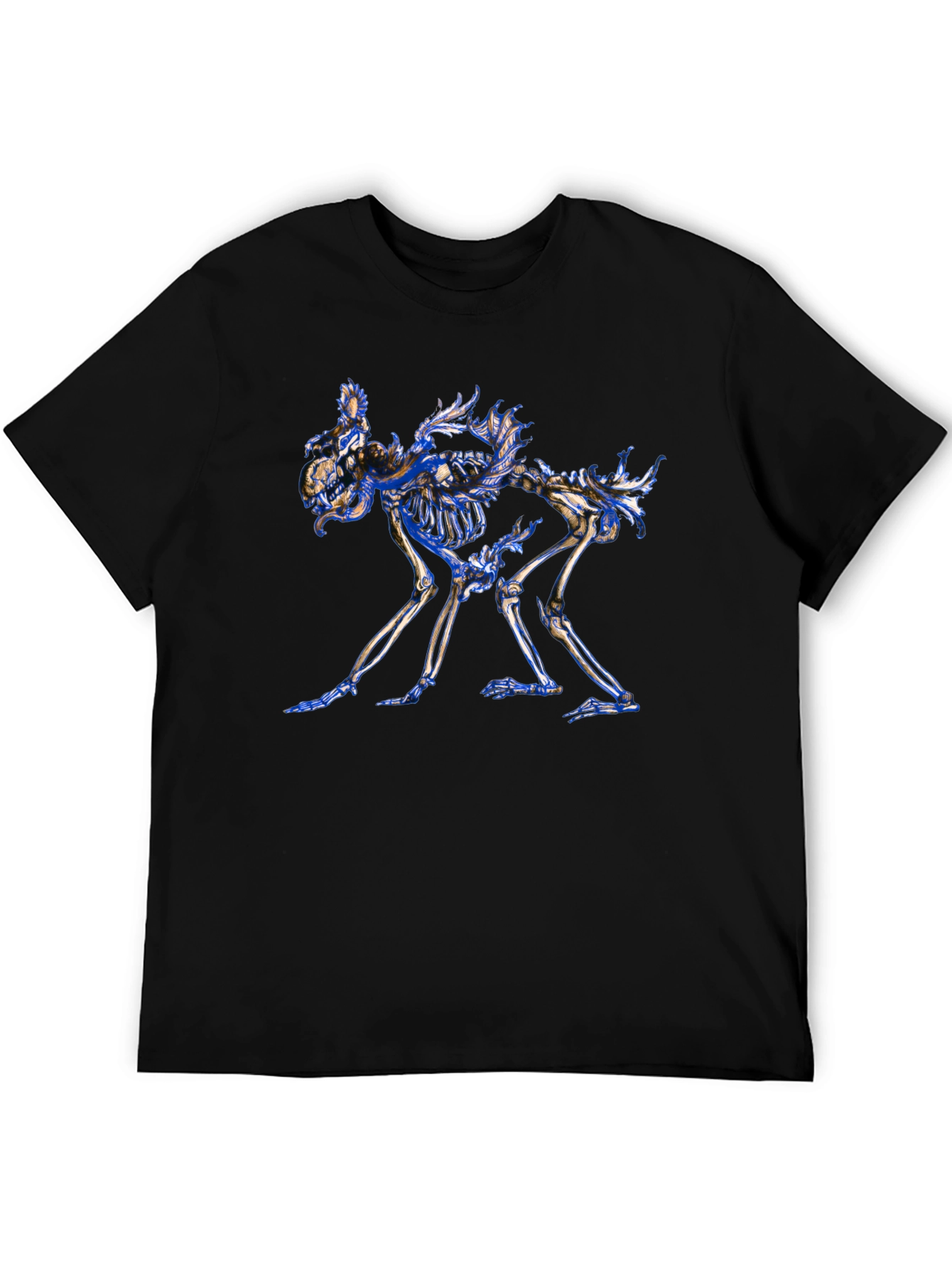 Skeleton Dog Graphic Tee - Unique Art T-Shirt