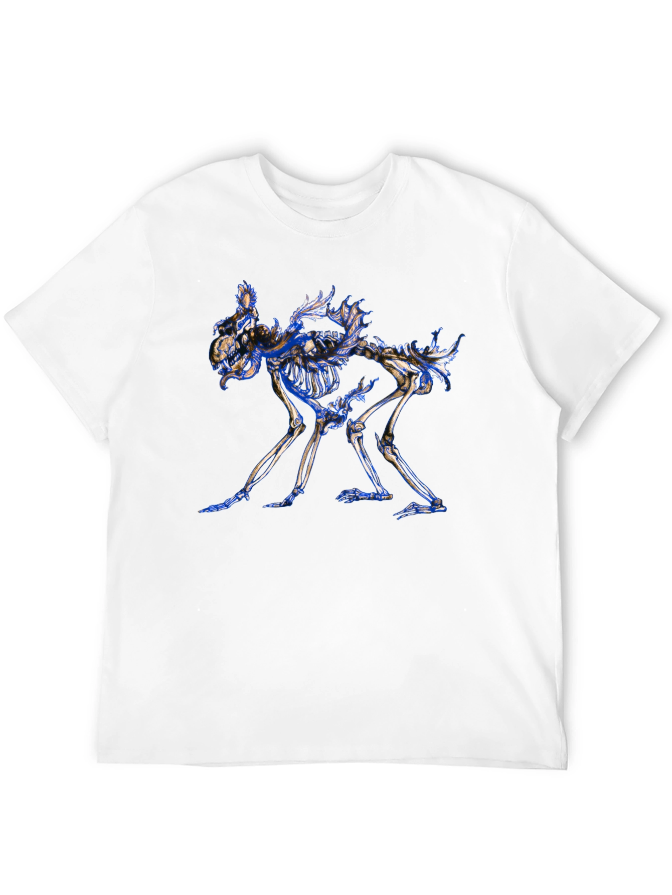 Skeleton Dog Graphic Tee - Unique Art T-Shirt