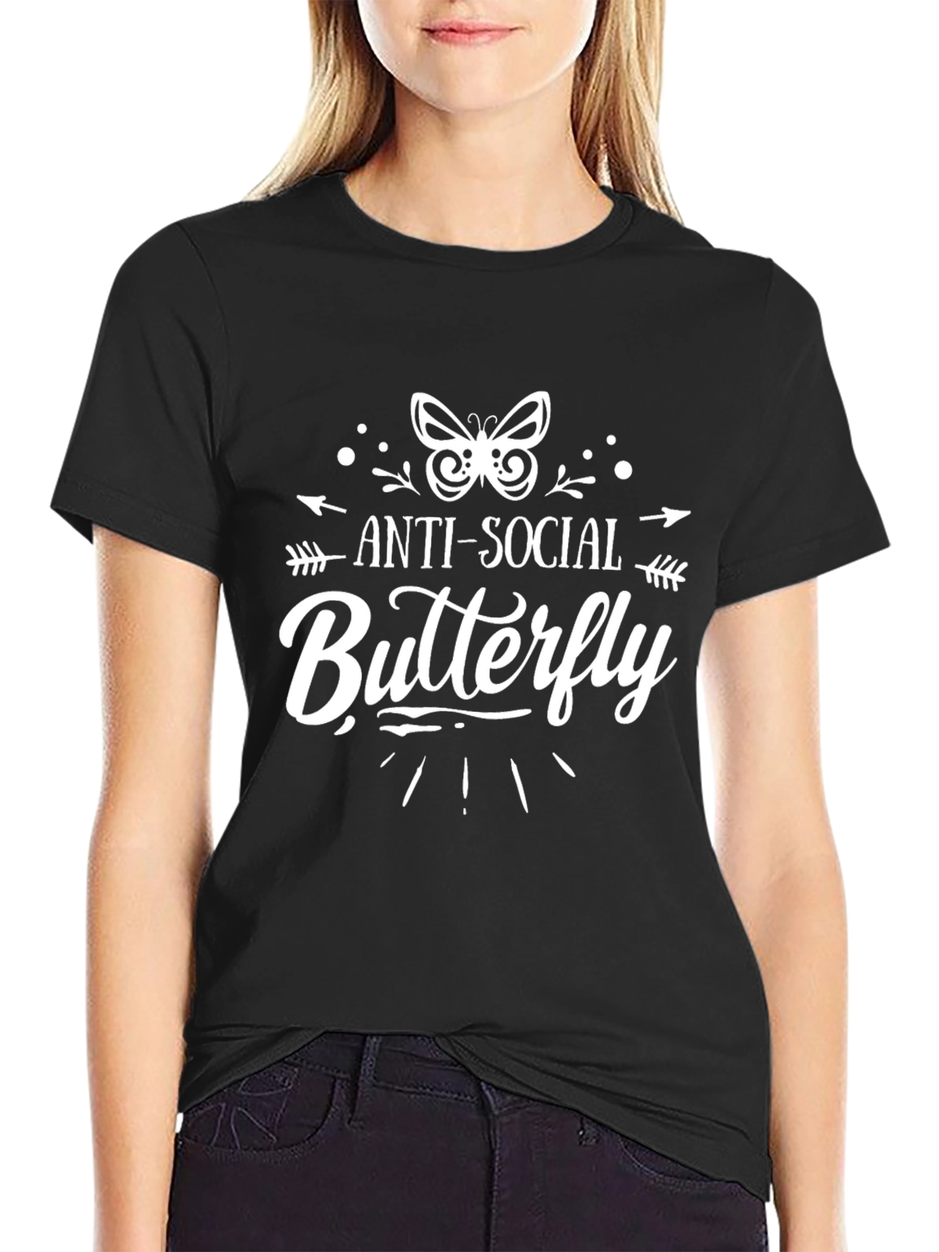 Anti-Social Butterfly Graphic Tee