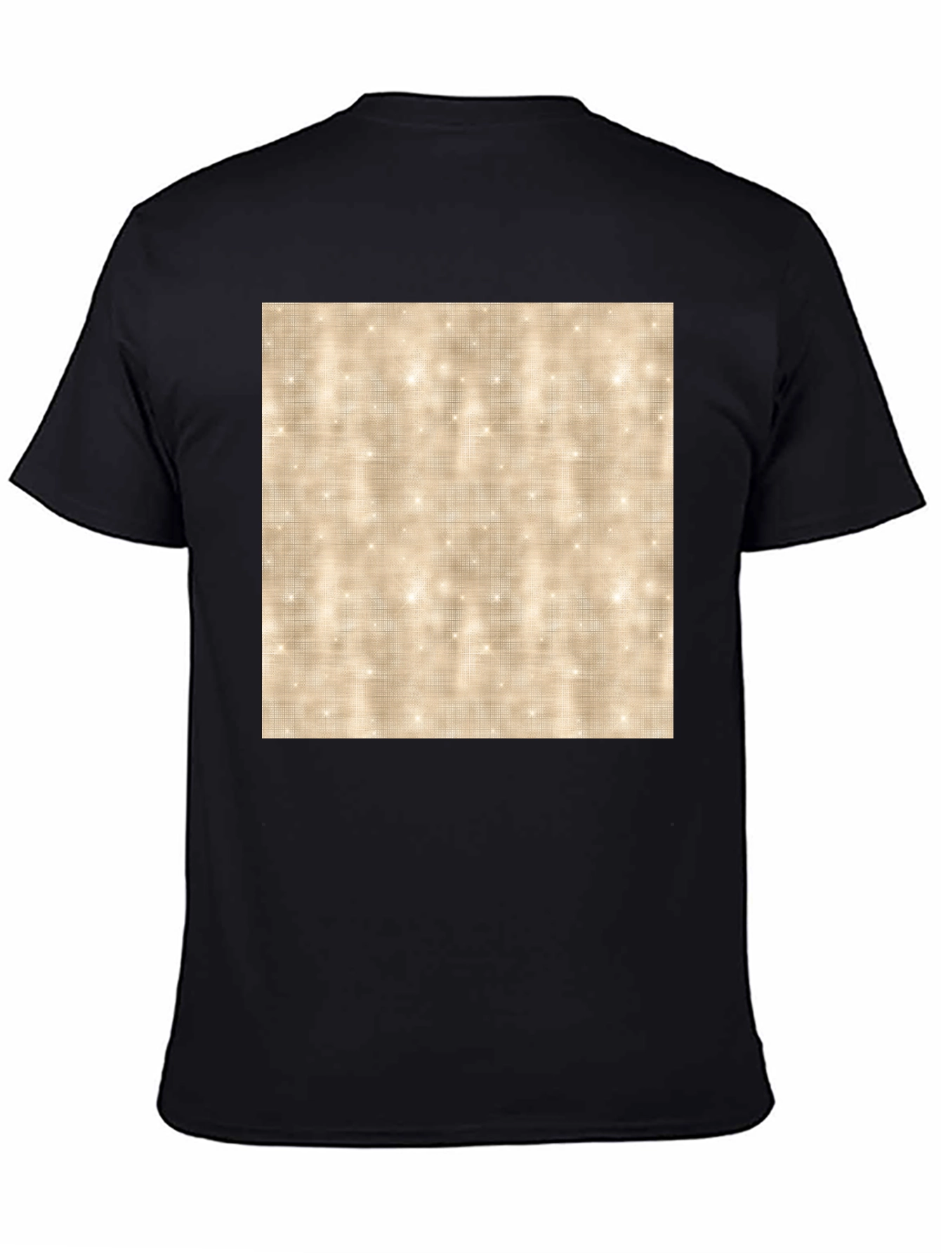 Mens Black T-Shirt with Sparkle Pattern