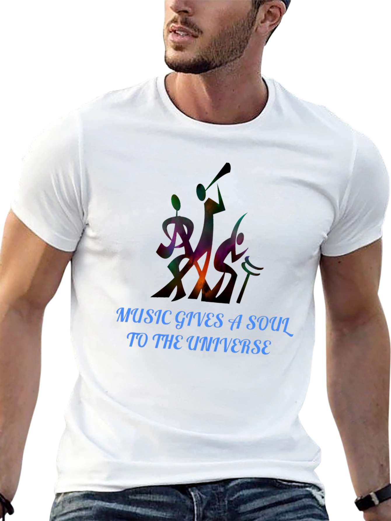 Music Gives Soul Tee - Black Graphic T-Shirt