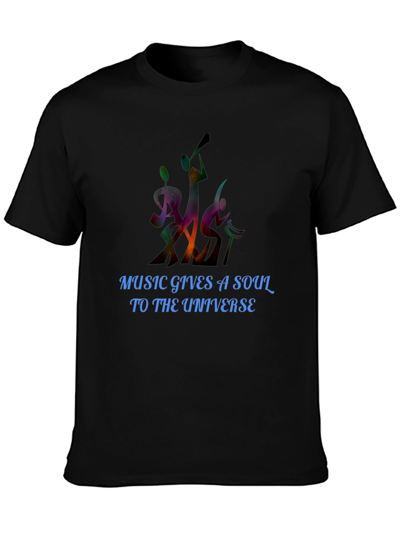 Music Gives Soul Tee - Black Graphic T-Shirt
