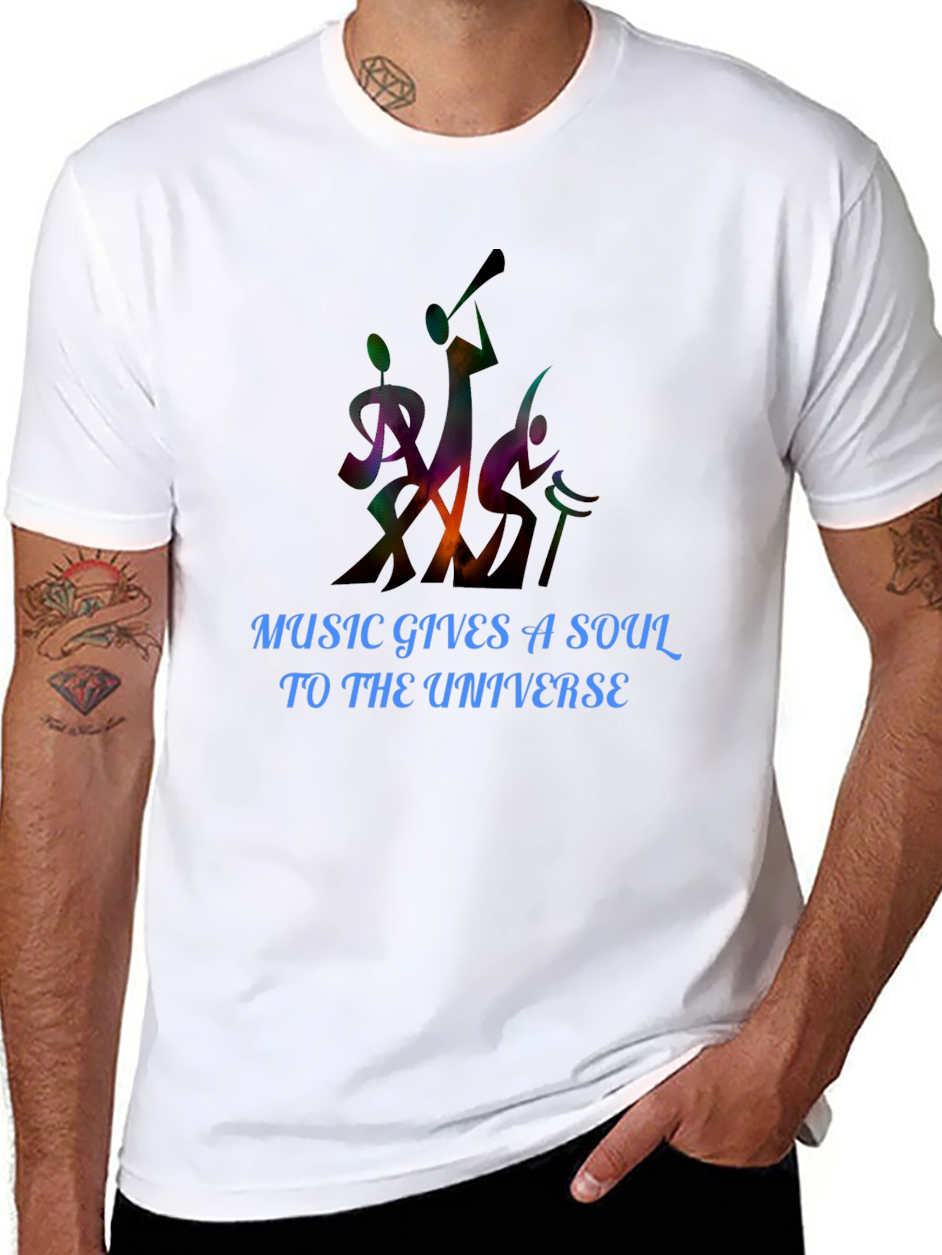 Music Gives Soul Tee - Black Graphic T-Shirt
