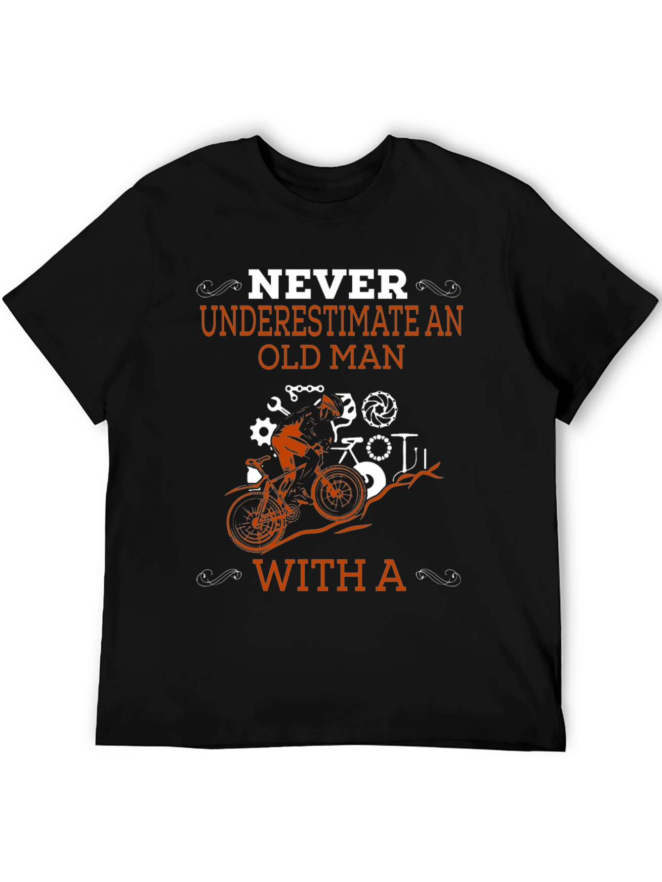 Never Underestimate An Old Man With A Bike T-Shirt