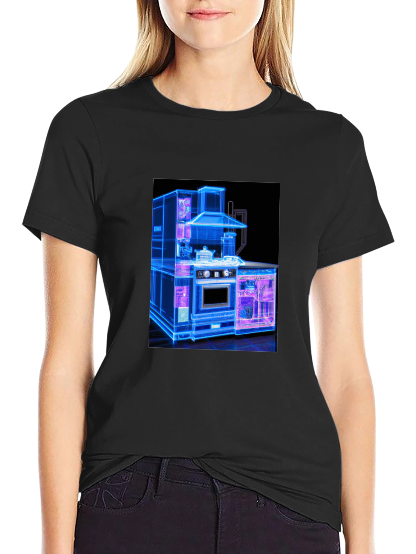 Modern Kitchen Blueprint Graphic Tee