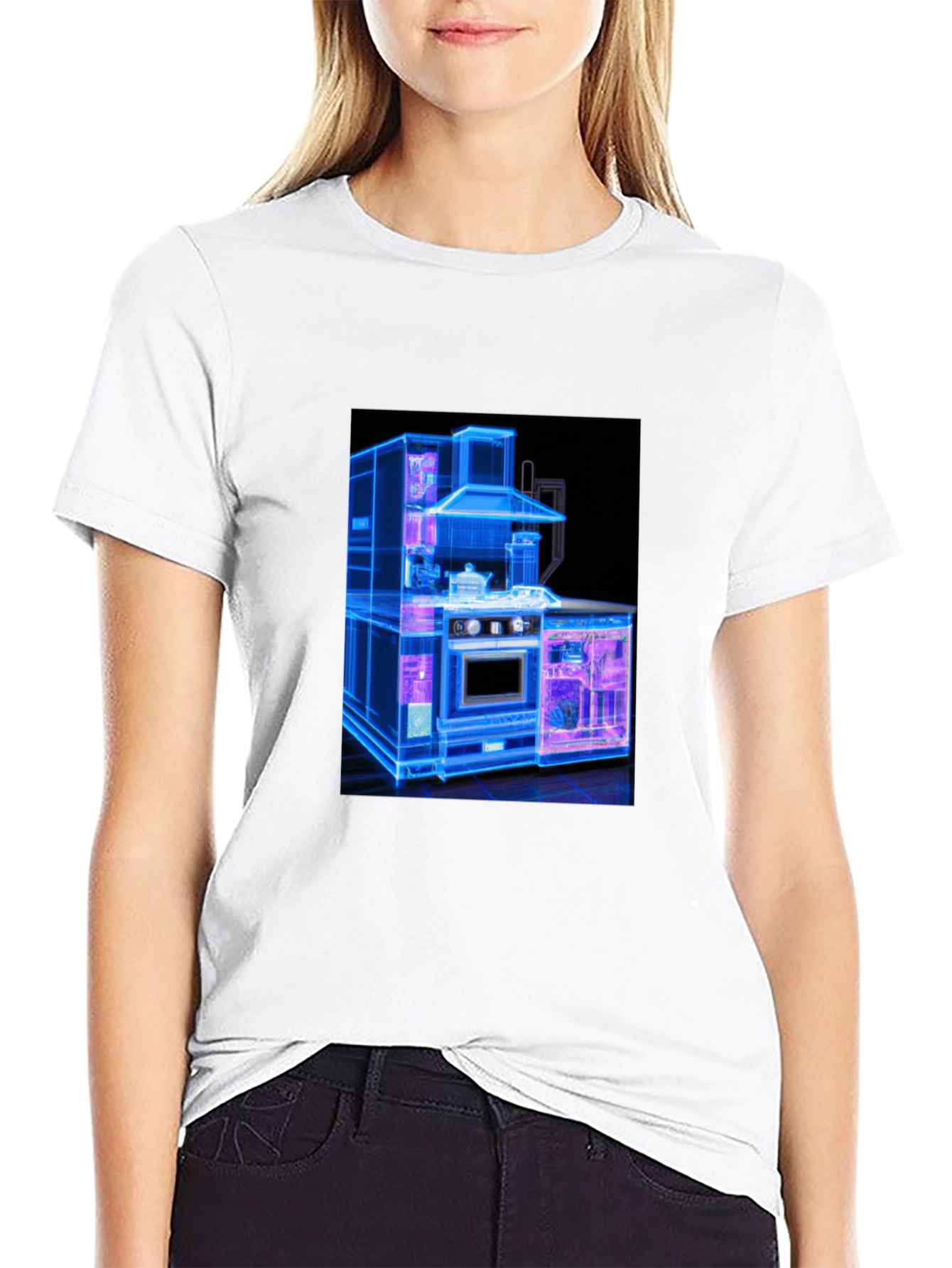 Modern Kitchen Blueprint Graphic Tee