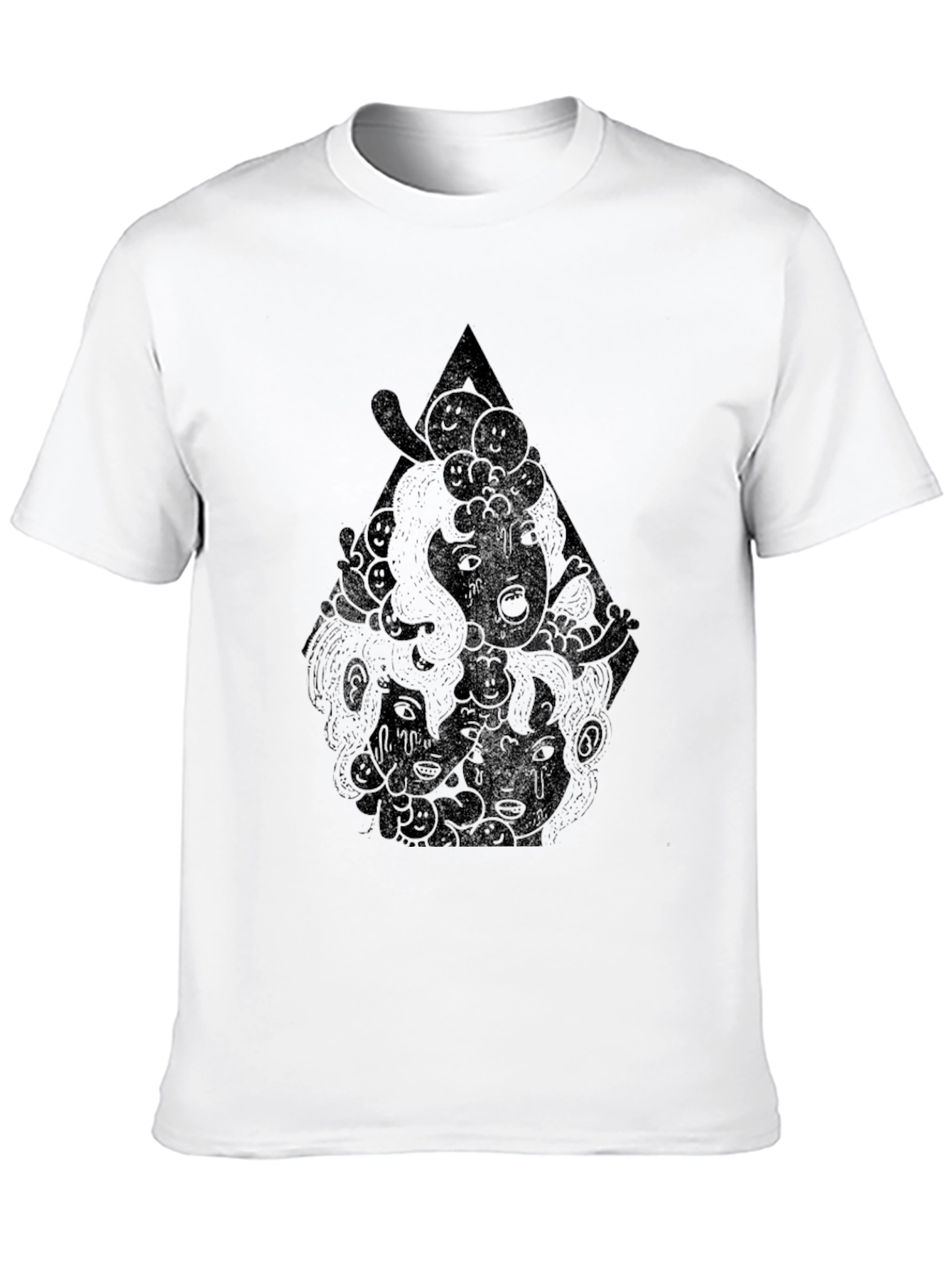 Unique Black Graphic Print Tee