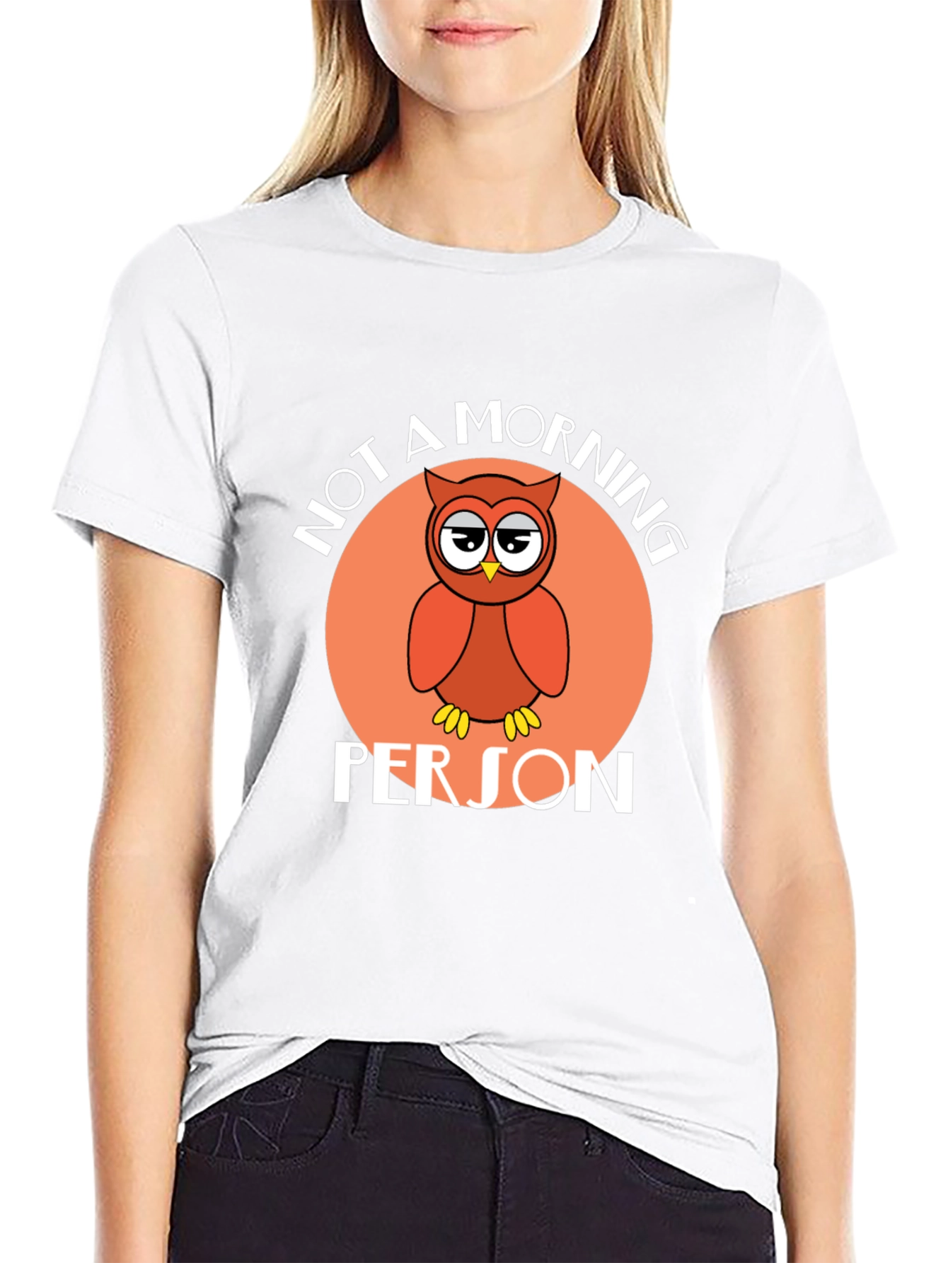 Not a Morning Person Owl Graphic T-Shirt