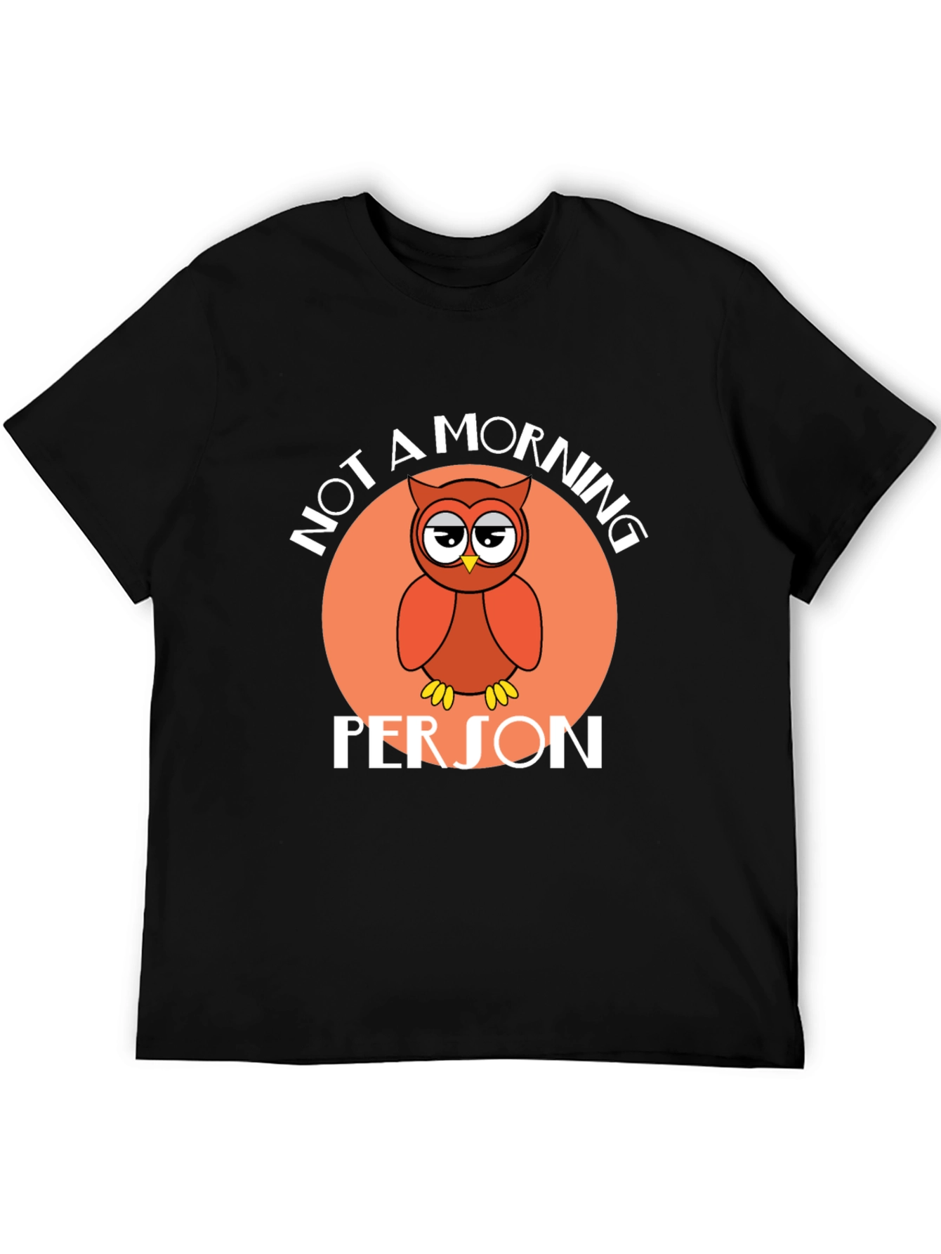 Not a Morning Person Owl Graphic T-Shirt