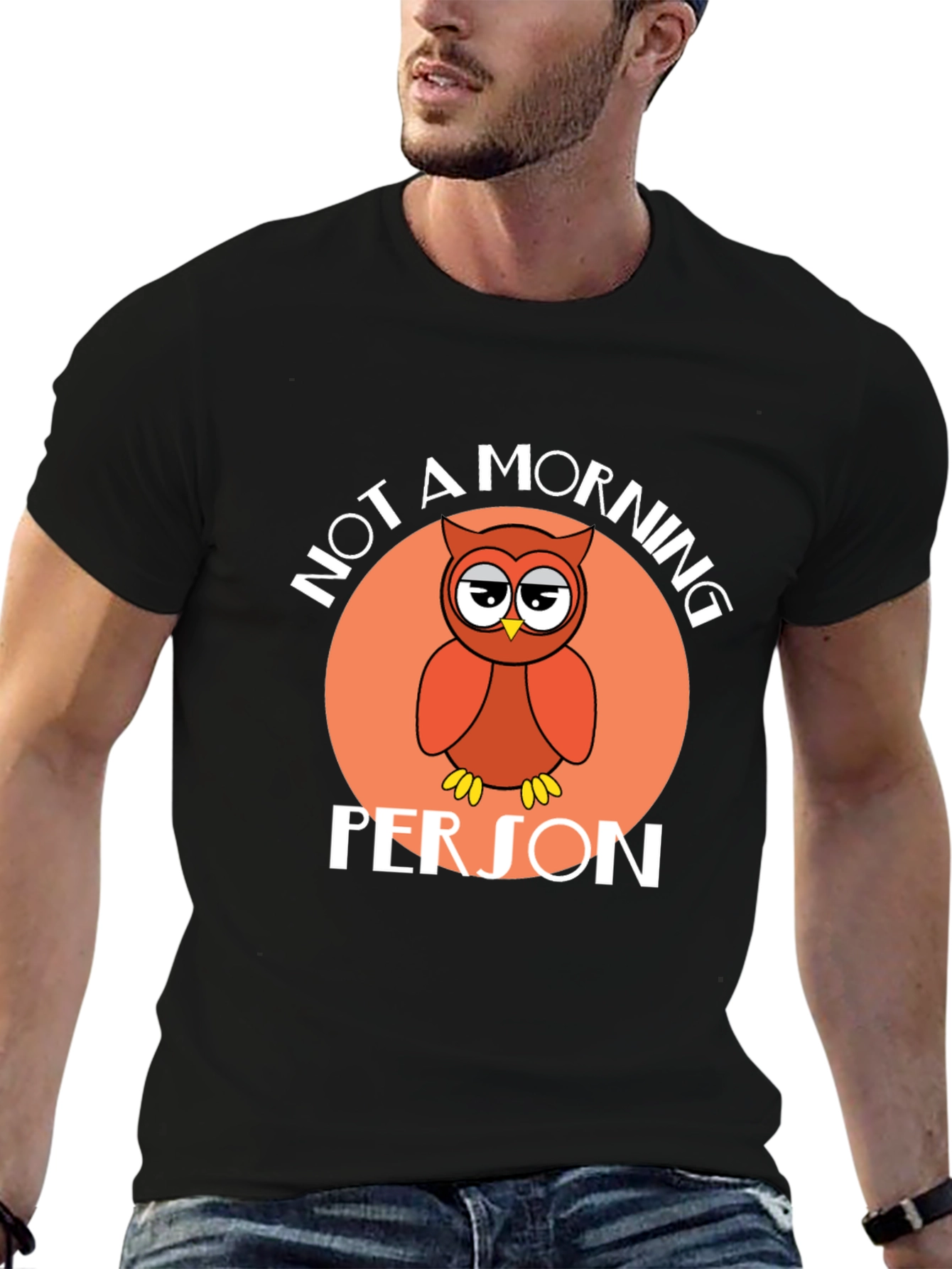 Not a Morning Person Owl Graphic T-Shirt