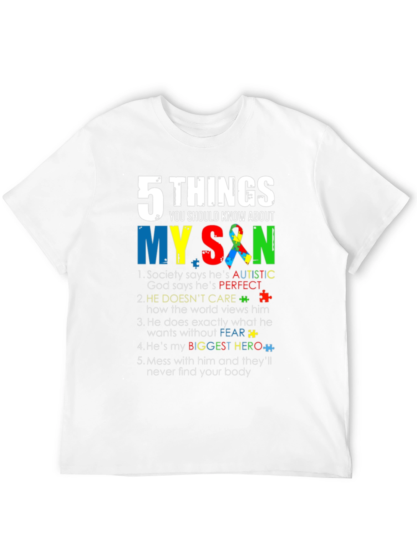 Autism Awareness T-Shirt: My Son My Hero