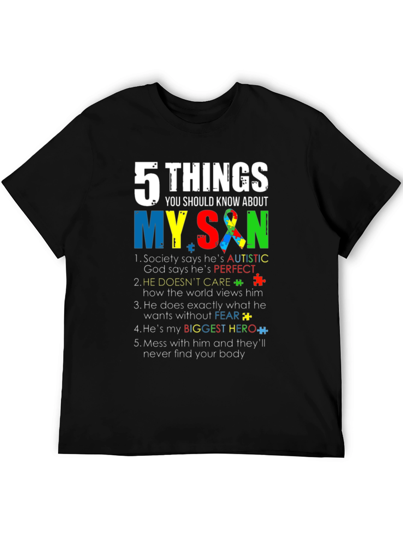 Autism Awareness T-Shirt: My Son My Hero
