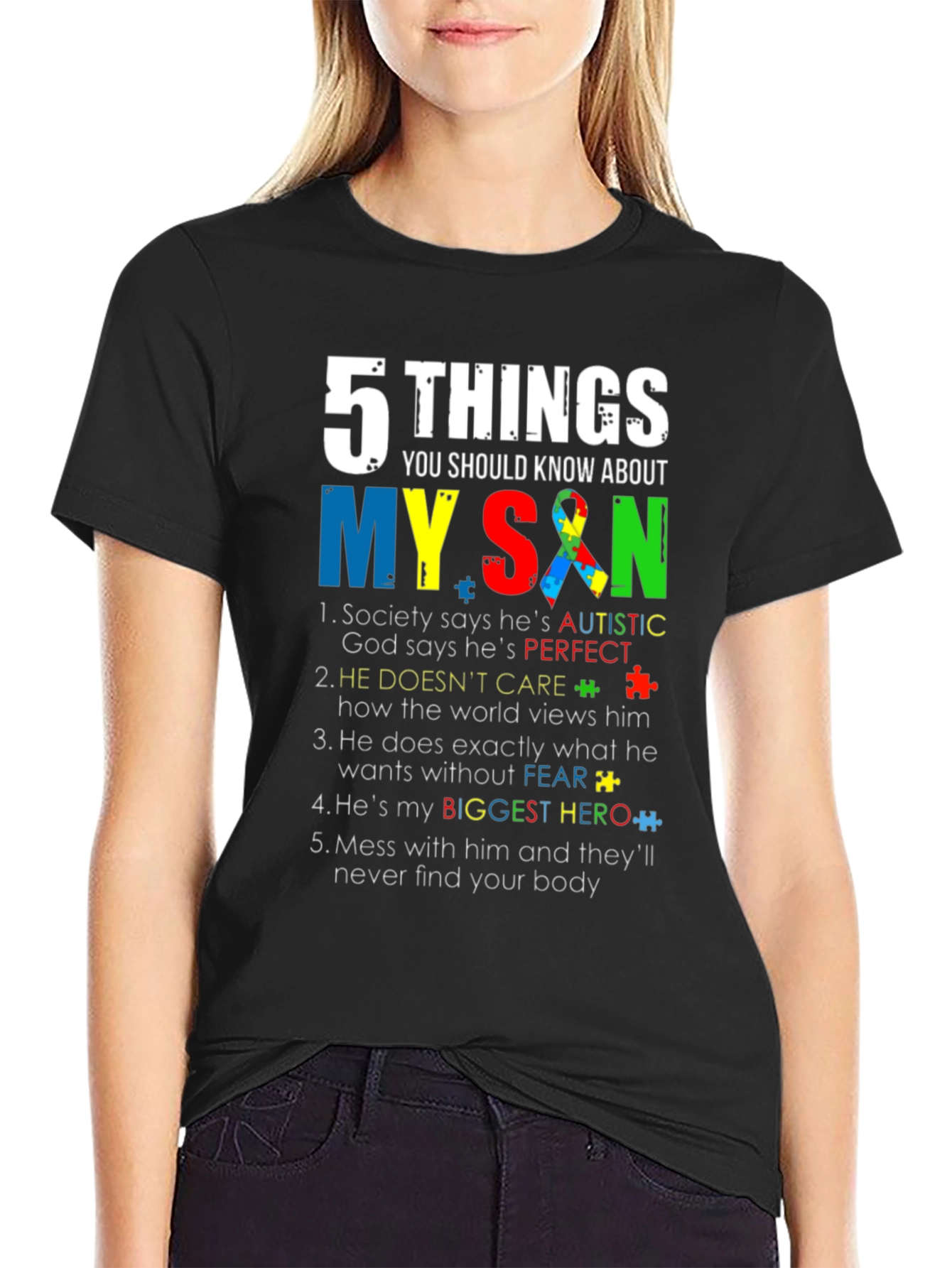 Autism Awareness T-Shirt: My Son My Hero
