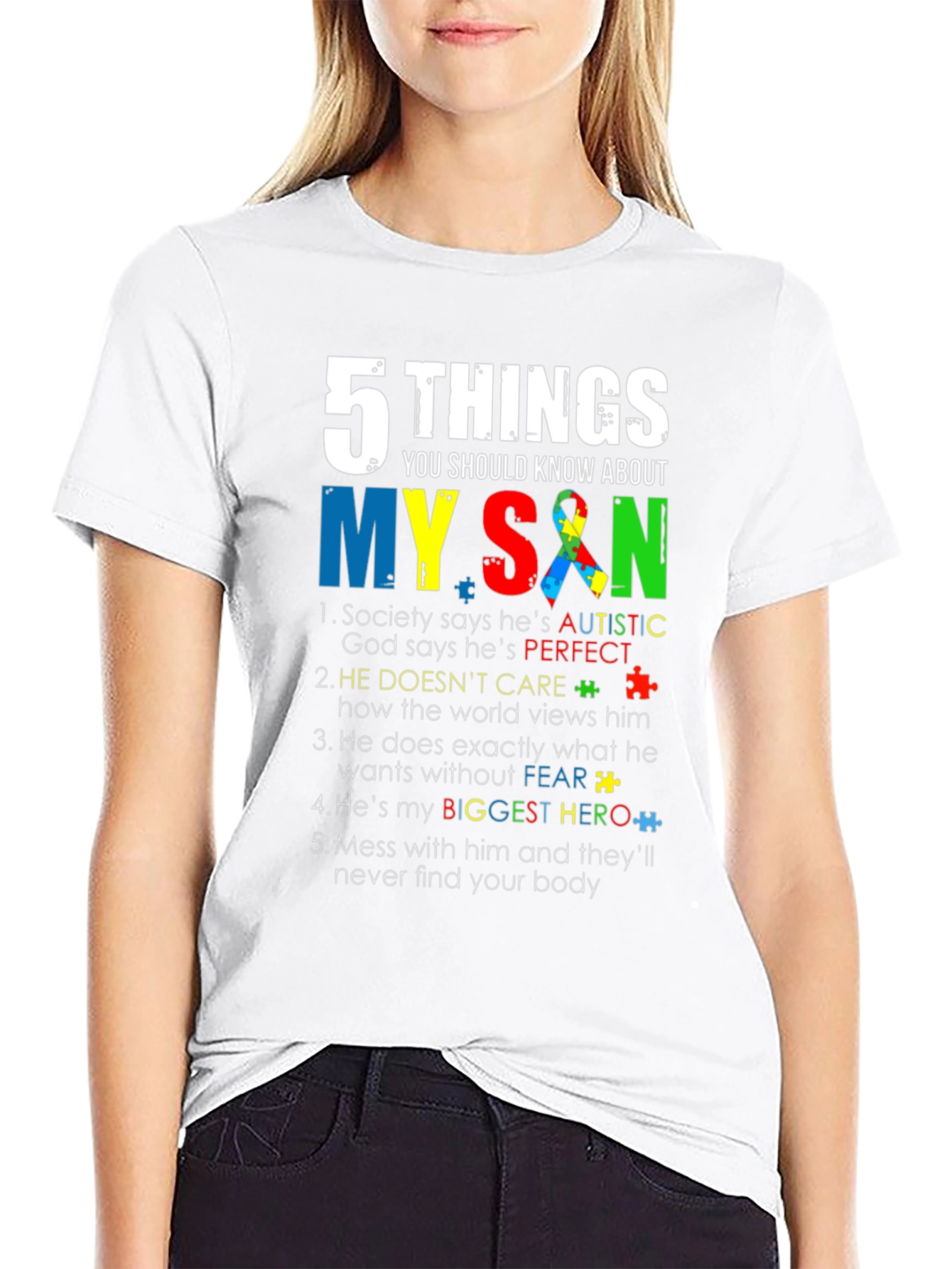 Autism Awareness T-Shirt: My Son My Hero