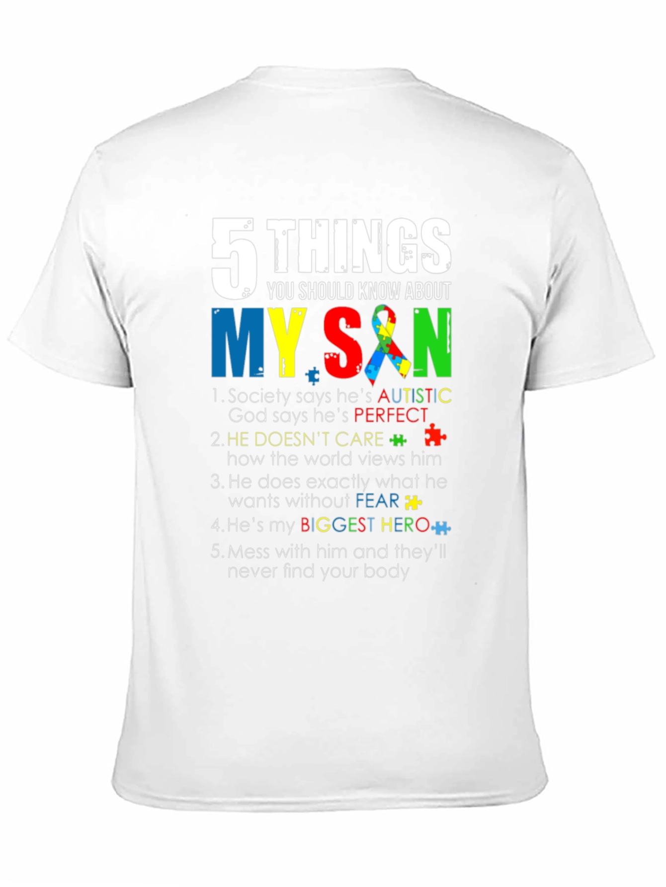 Autism Awareness T-Shirt: My Son My Hero