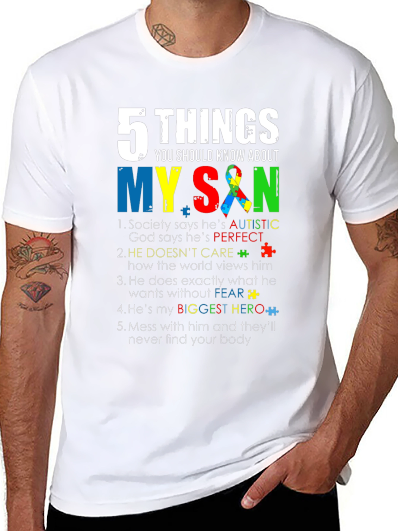 Autism Awareness T-Shirt: My Son My Hero